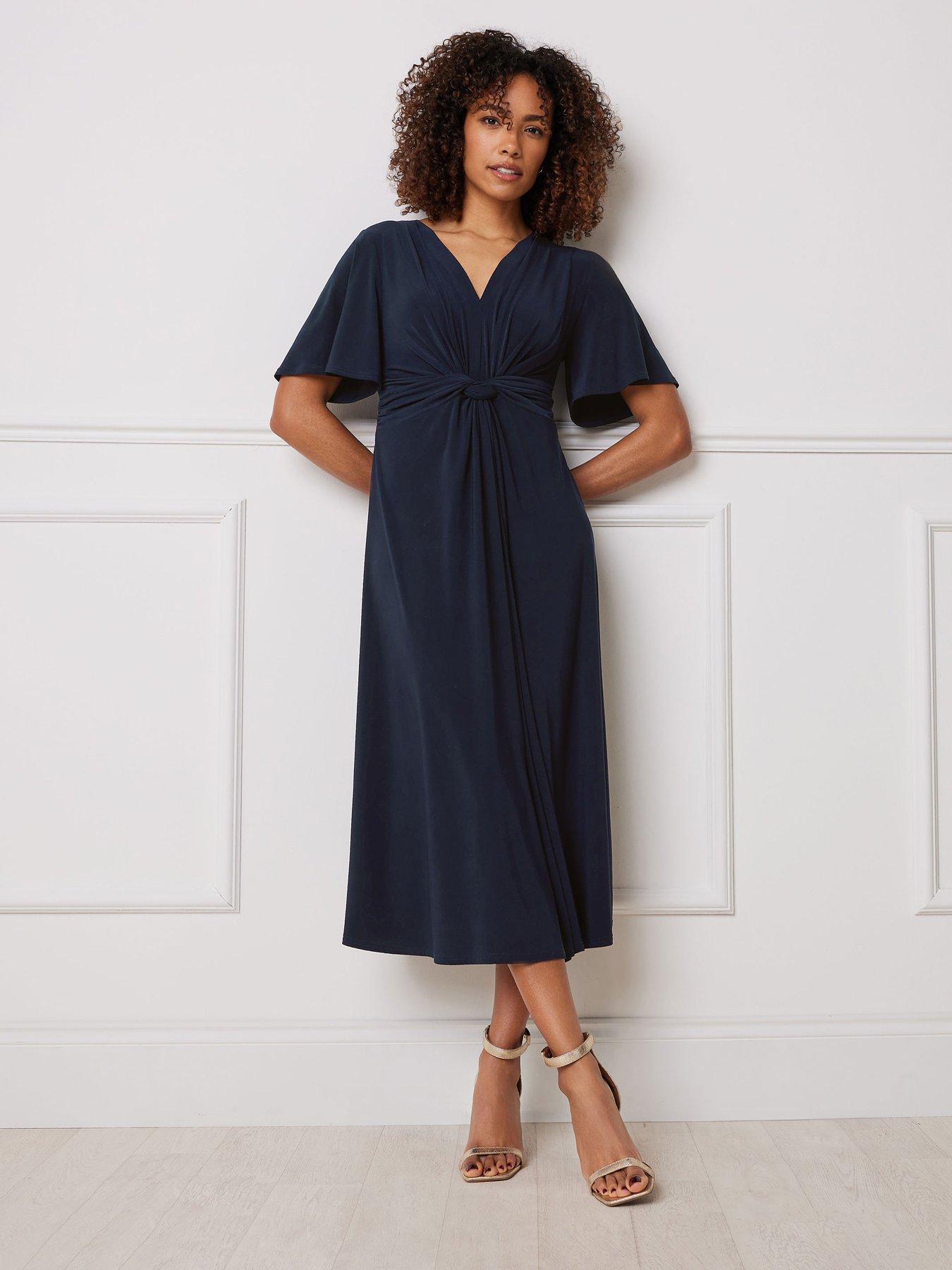 undefined Short Sleeve Twist Dress