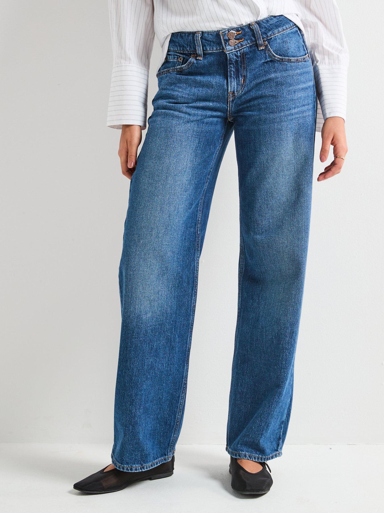 Levi's Superlow Loose Jeans, Navy, Size 29, Inside Leg 30, Women