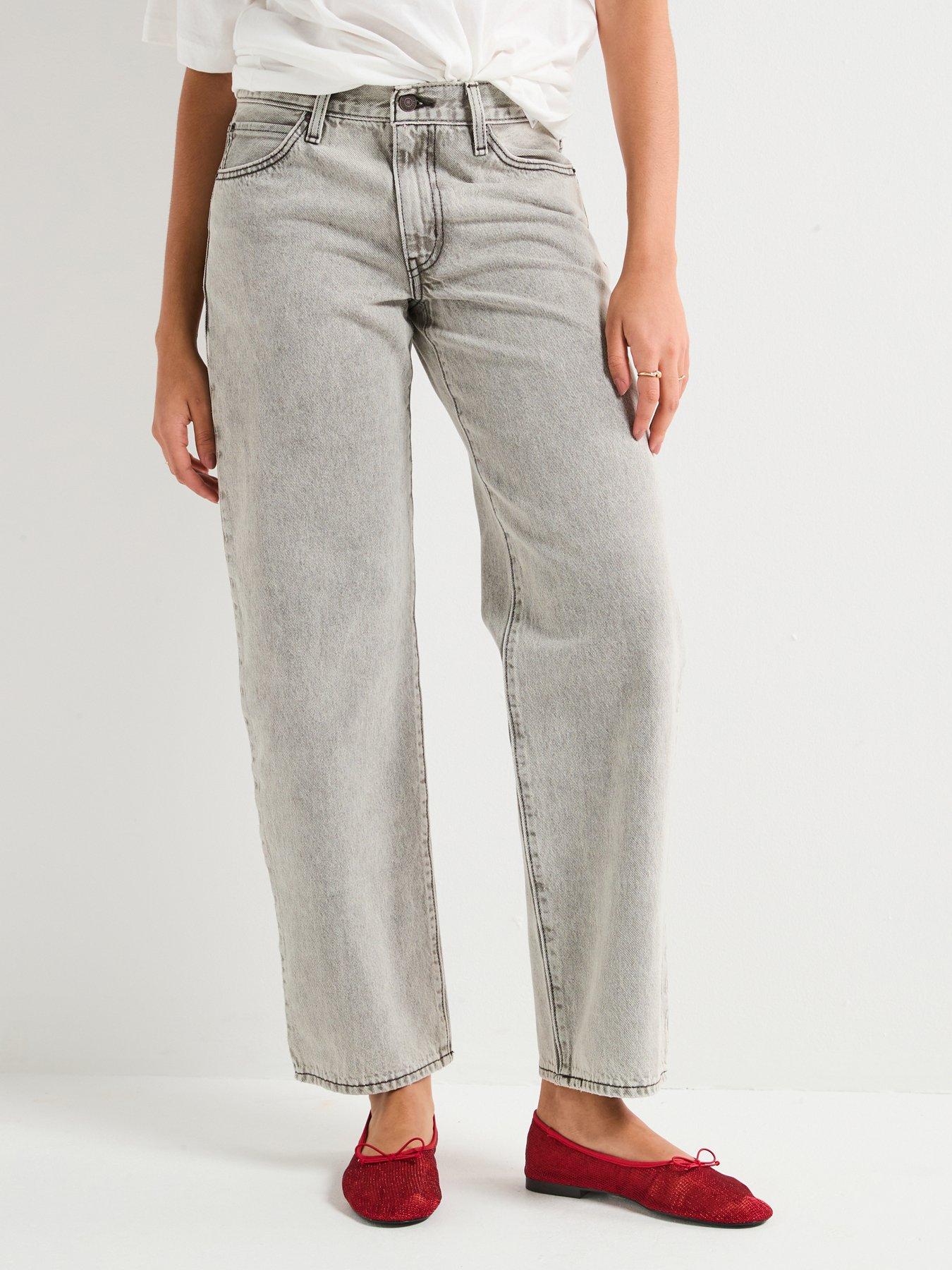 Levi's 94 Baggy Jeans, Grey, Size 29, Inside Leg 33, Women