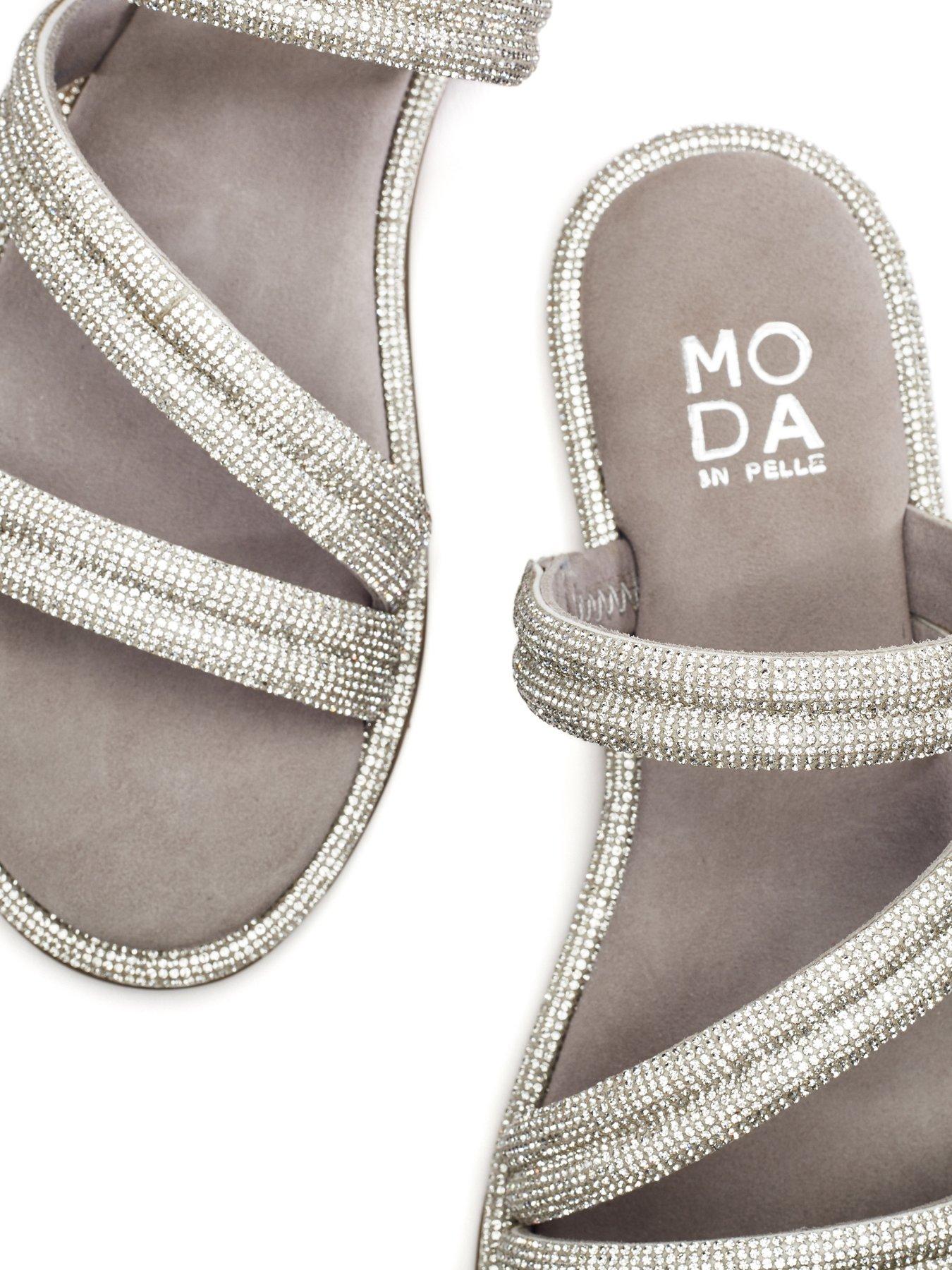 Image 4 of 4 of Moda In Pelle Lilyvalley Strappy Flat Sandals - Rose Gold