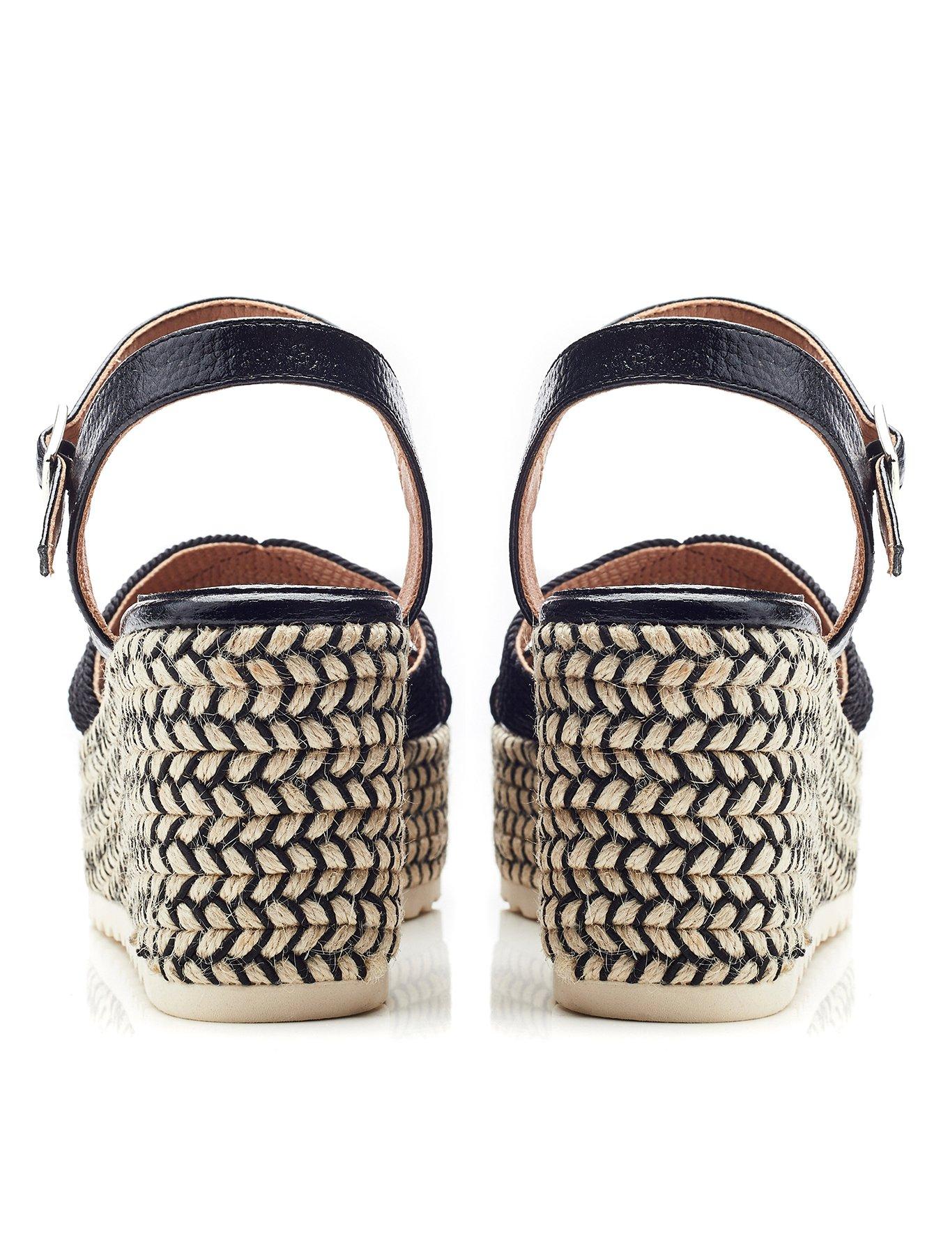 Image 3 of 4 of Moda In Pelle Pialva Wedge Sandals - Black