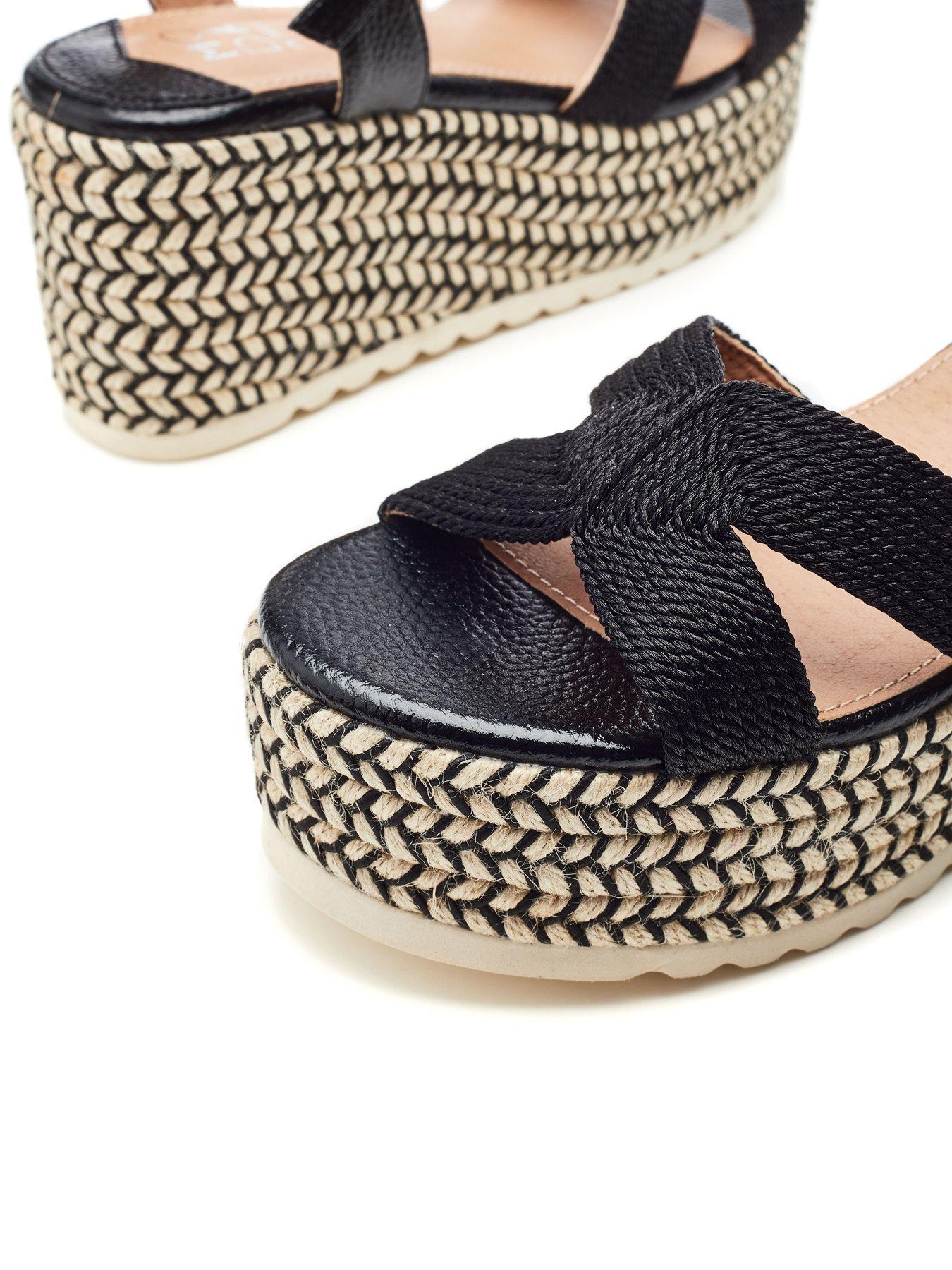 Image 4 of 4 of Moda In Pelle Pialva Wedge Sandals - Black