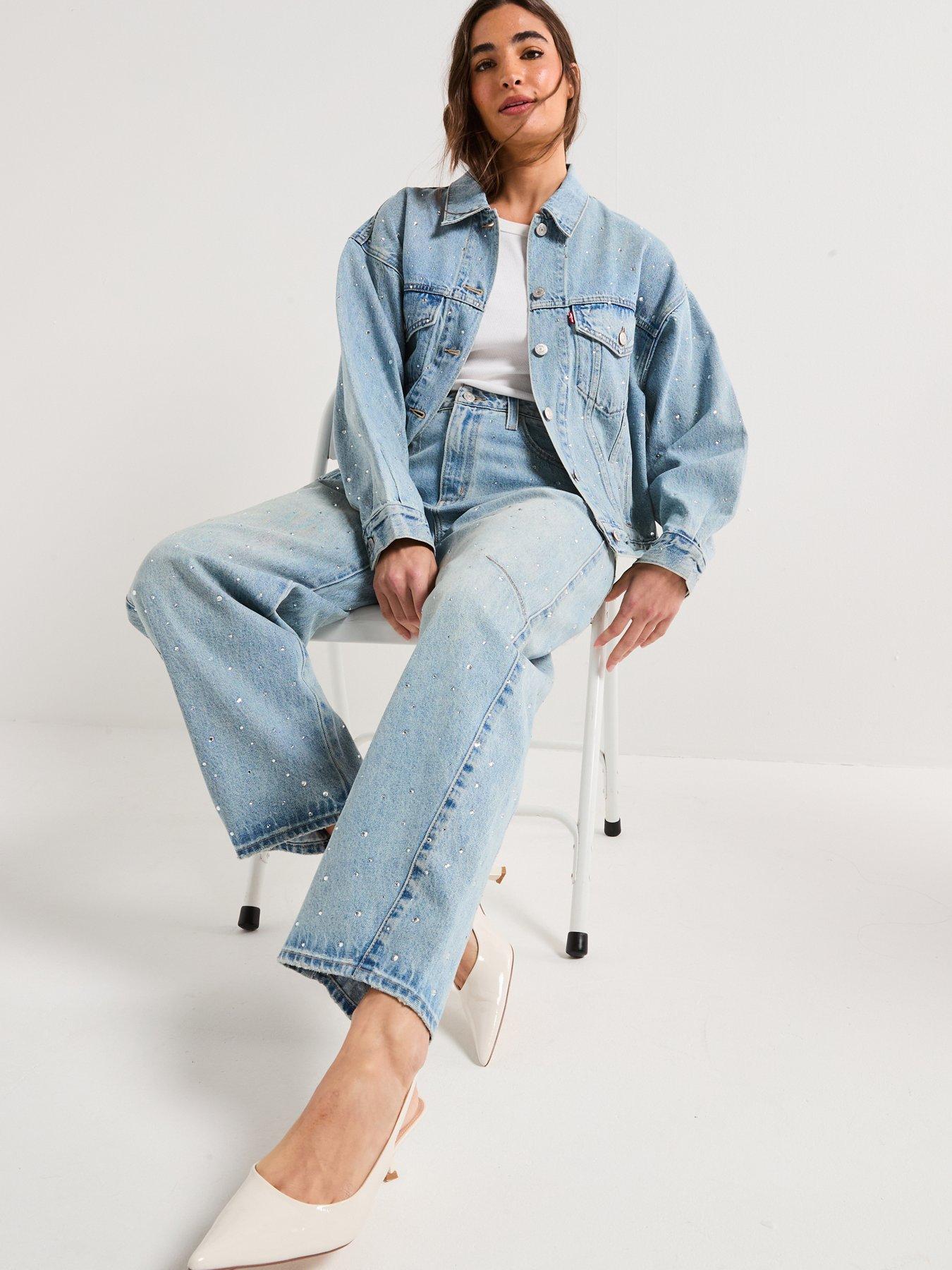 Image 4 of 6 of Levi's Baggy Dad Barrel Jeans - Light Blue