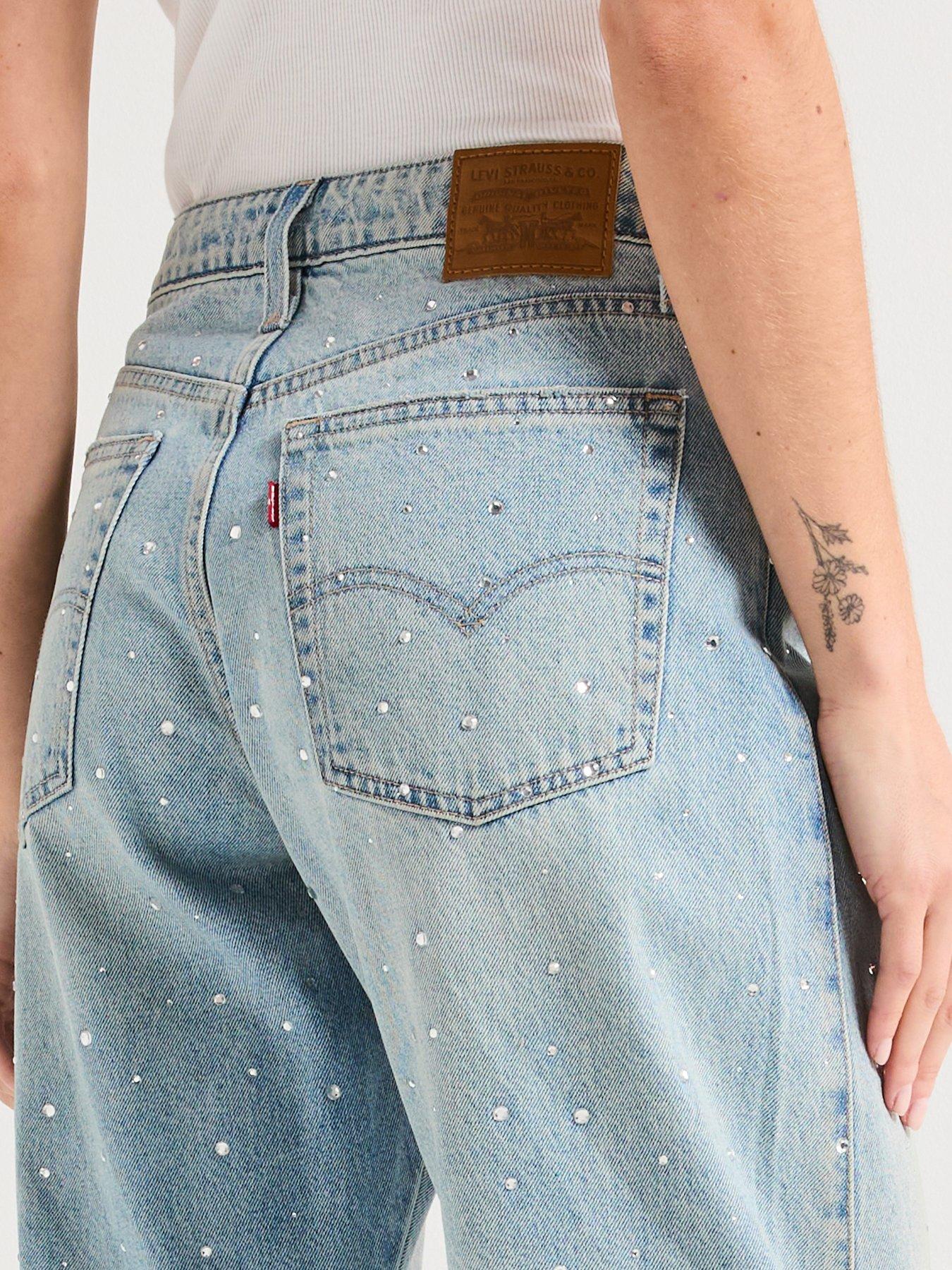 Image 5 of 6 of Levi's Baggy Dad Barrel Jeans - Light Blue