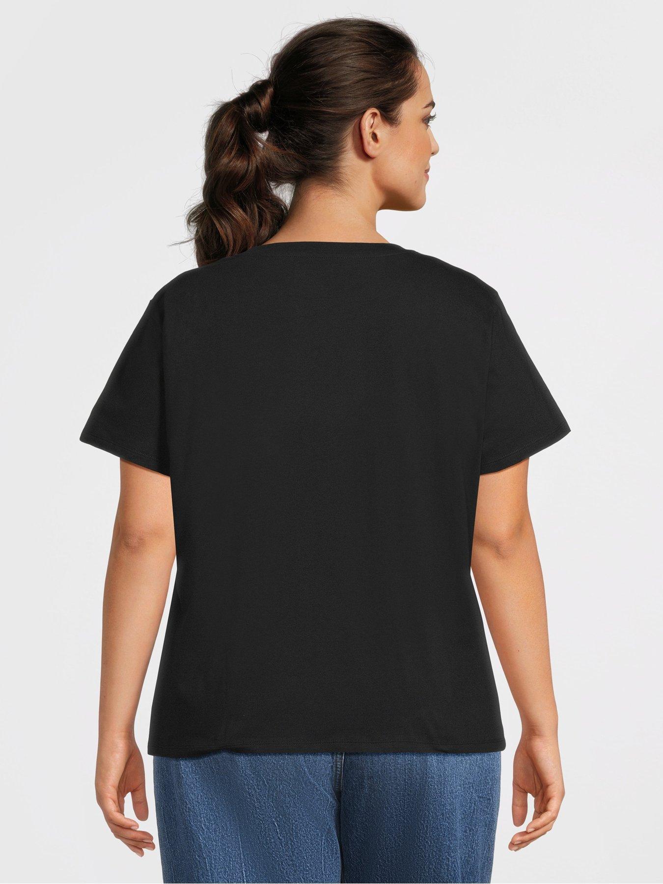 Image 2 of 5 of Levi's Plus Embellished Logo T-Shirt - Black