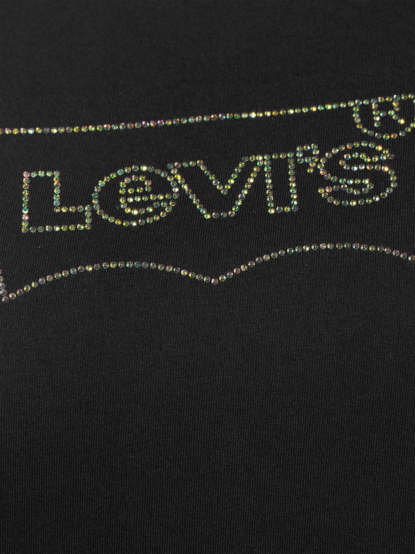 Image 4 of 5 of Levi's Plus Embellished Logo T-Shirt - Black
