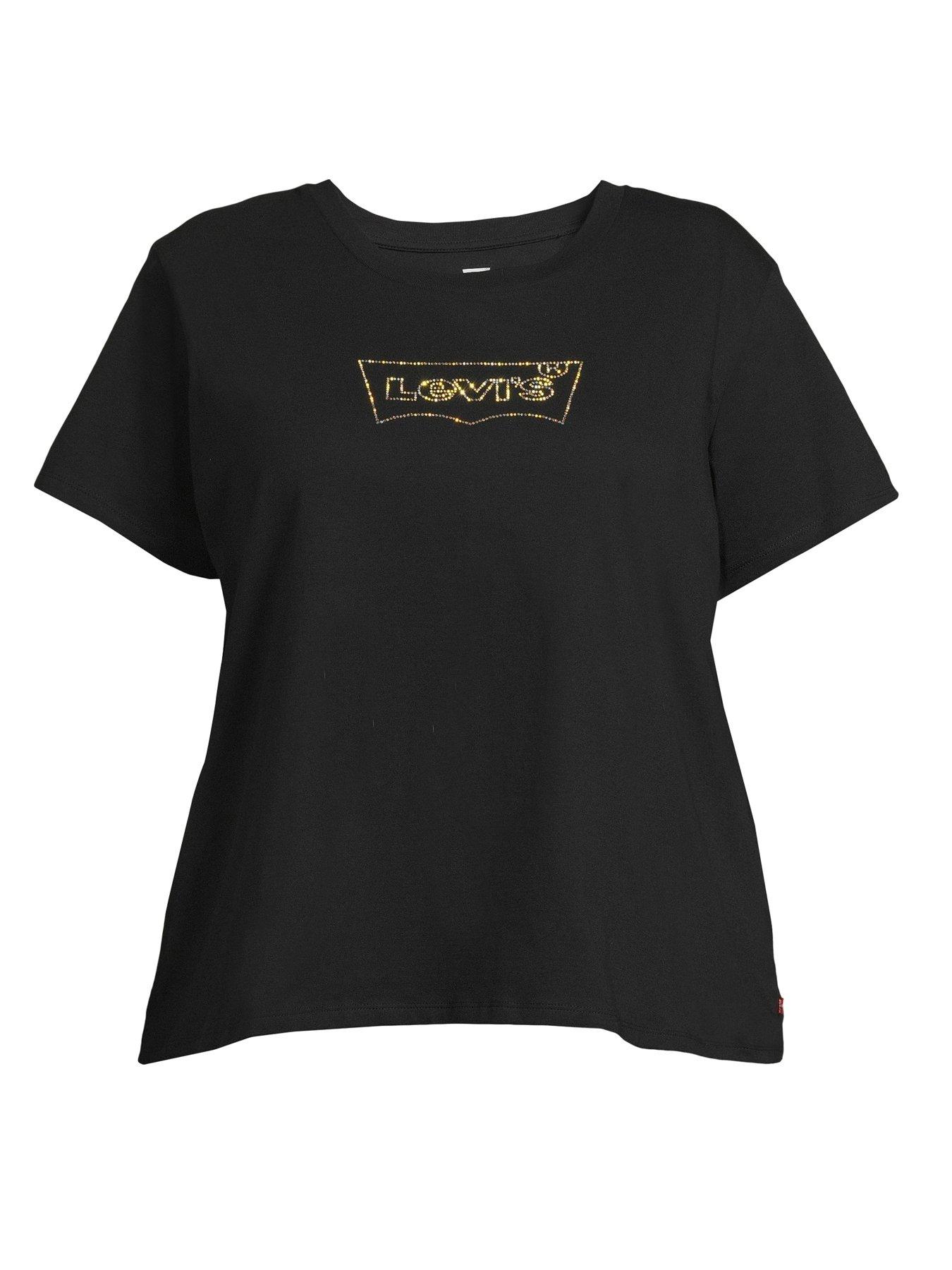 Image 5 of 5 of Levi's Plus Embellished Logo T-Shirt - Black