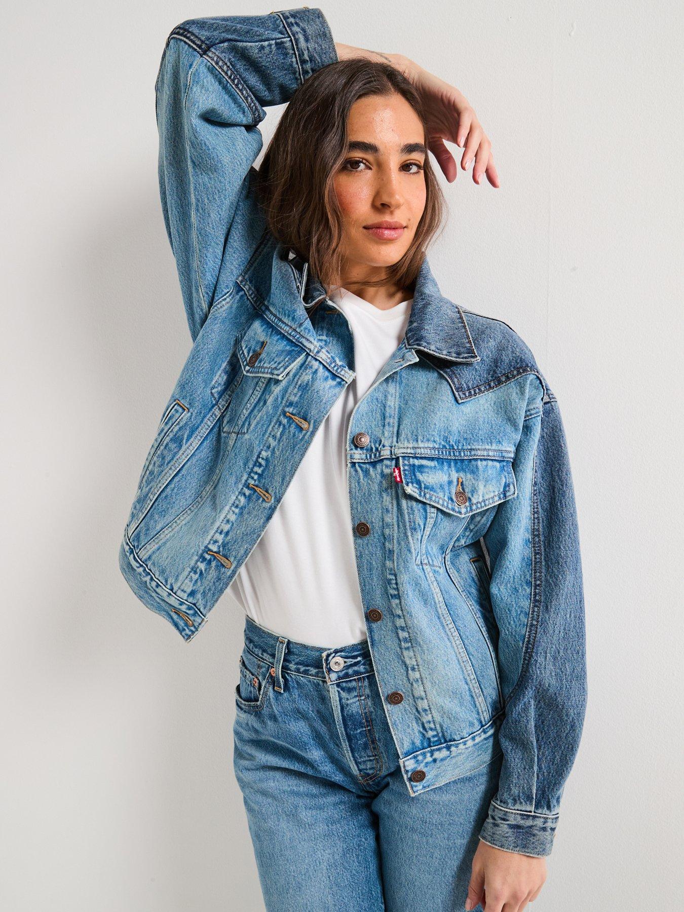 undefined 90s Western Pieced Trucker - Navy