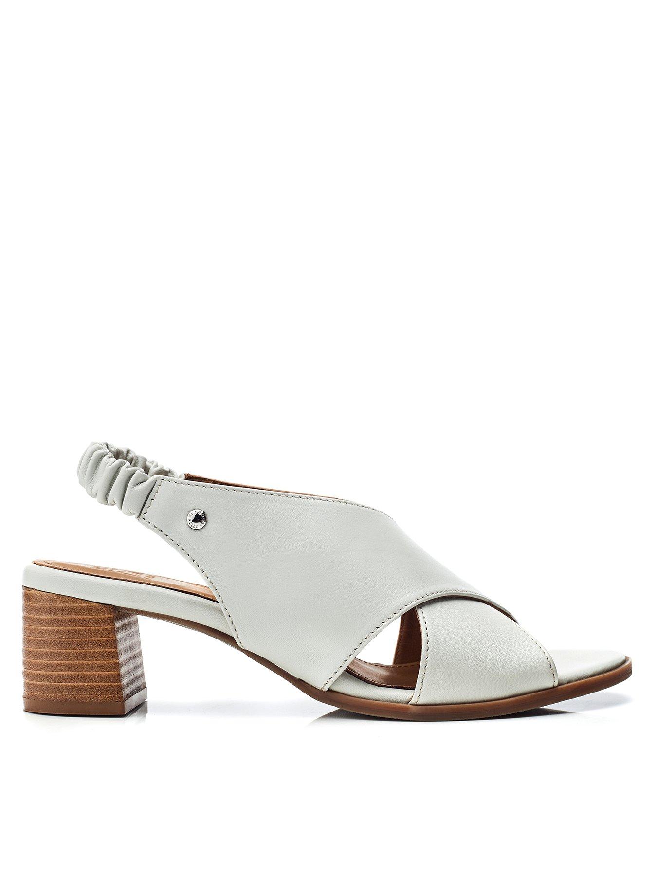 undefined Prinia Crossover Leather Sandal - Off White