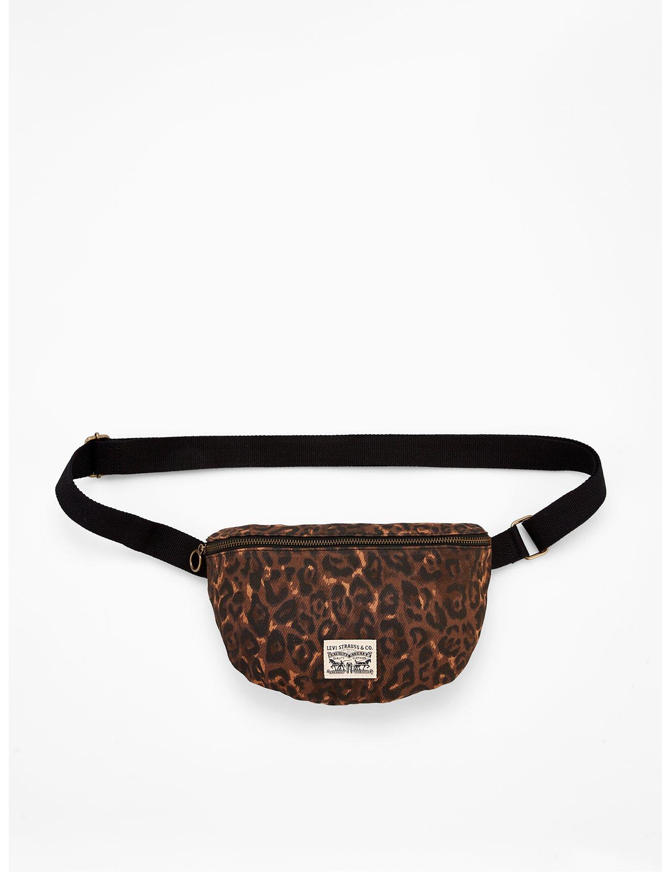 Levi's Devon Leopard Print Crossbody Bag - Pinecone Brown