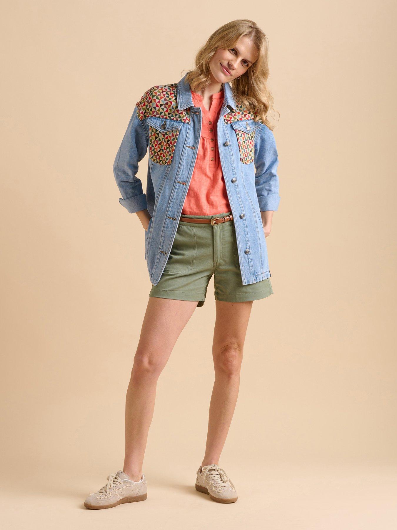 undefined Patchwork Denim Shirt