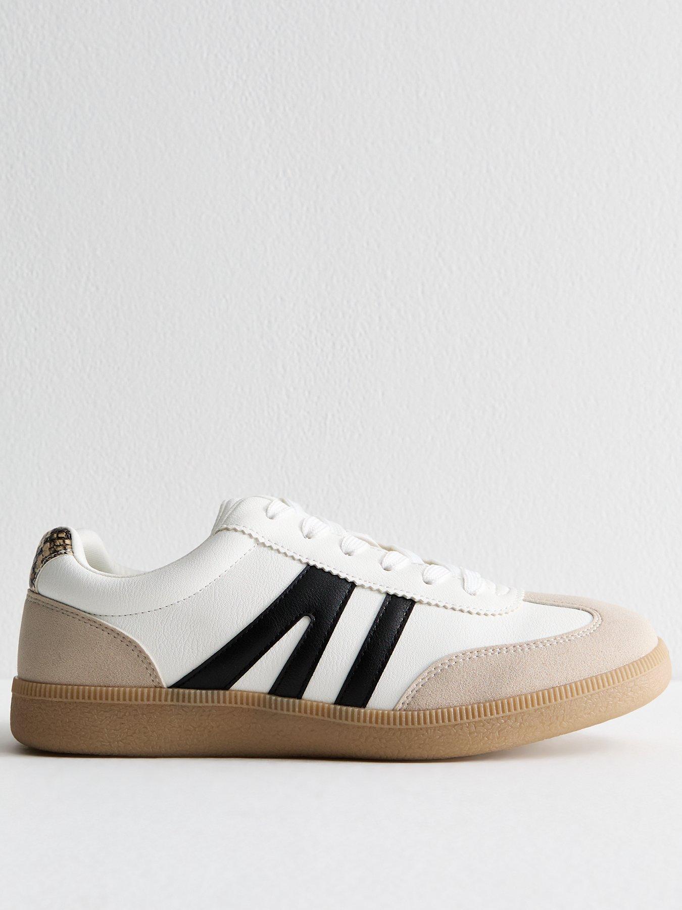 New Look Black Faux Suede Panelled Trainers