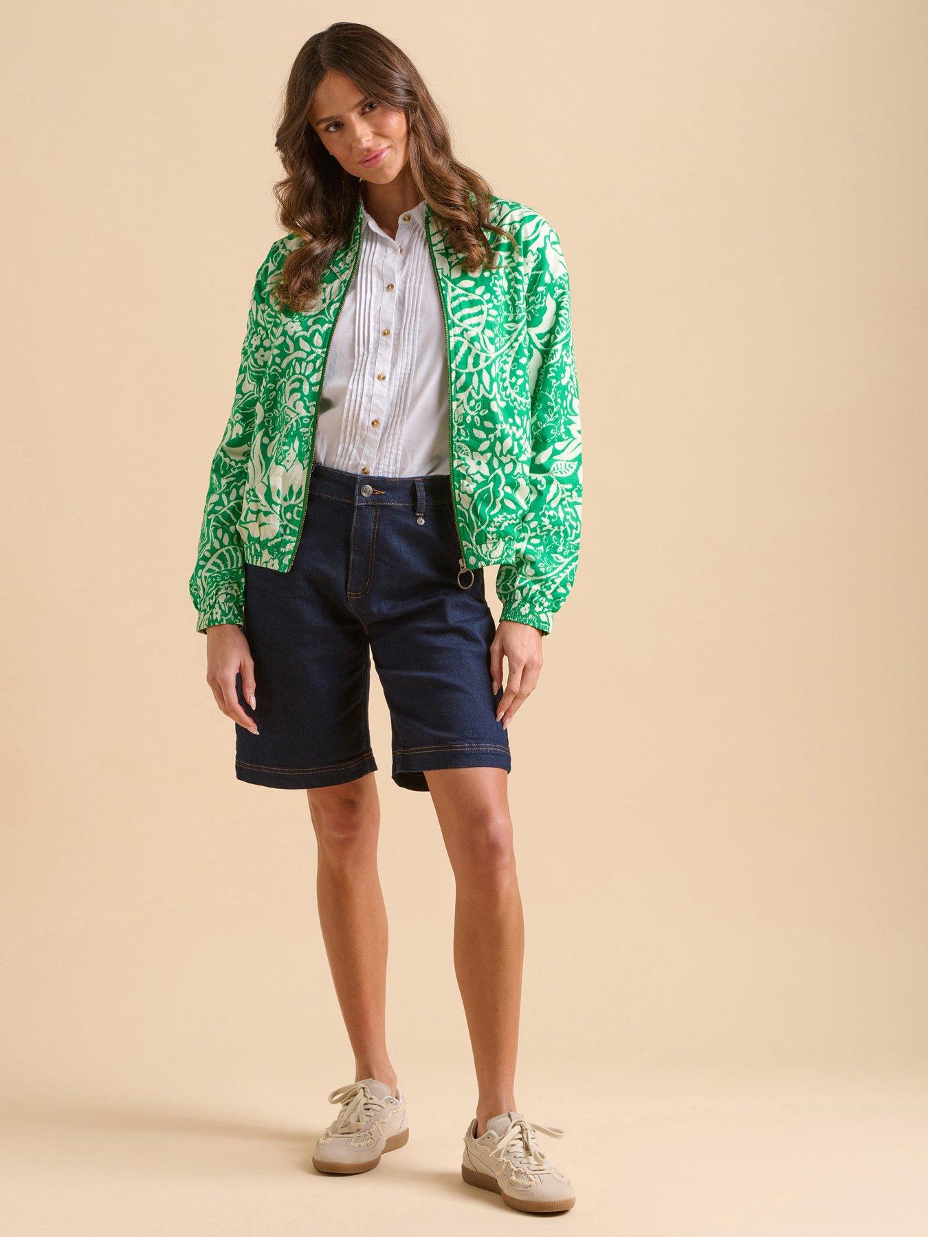 undefined Wide Leg Denim Short
