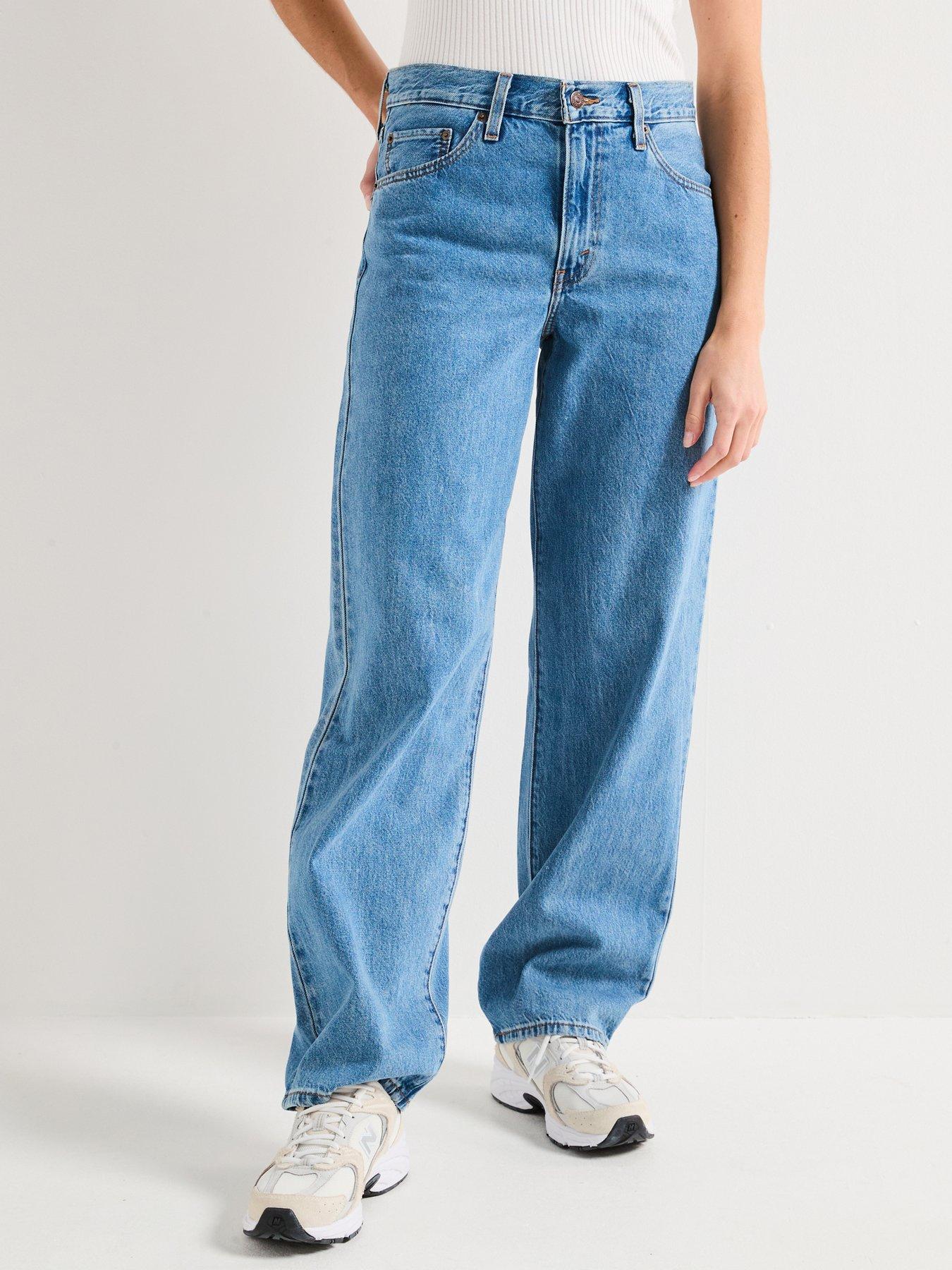 Levi's Baggy Dad Jeans, Navy, Size 27, Inside Leg 32, Women