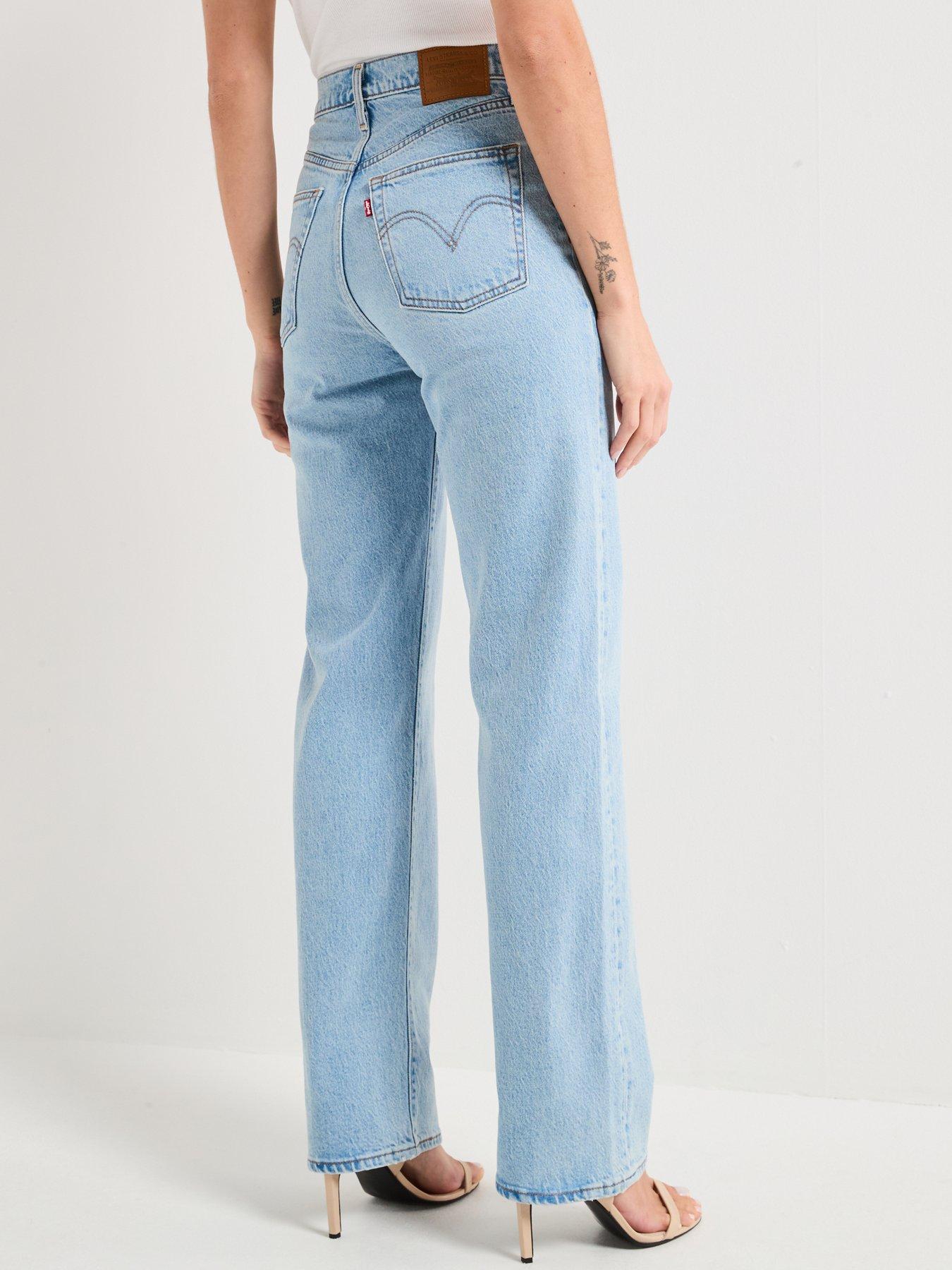 Levi's Ribcage Full Length Jeans Donna - Attillati, Gamba Dritta, Vita Alta - 99% Cotone 1% Elastan - 2