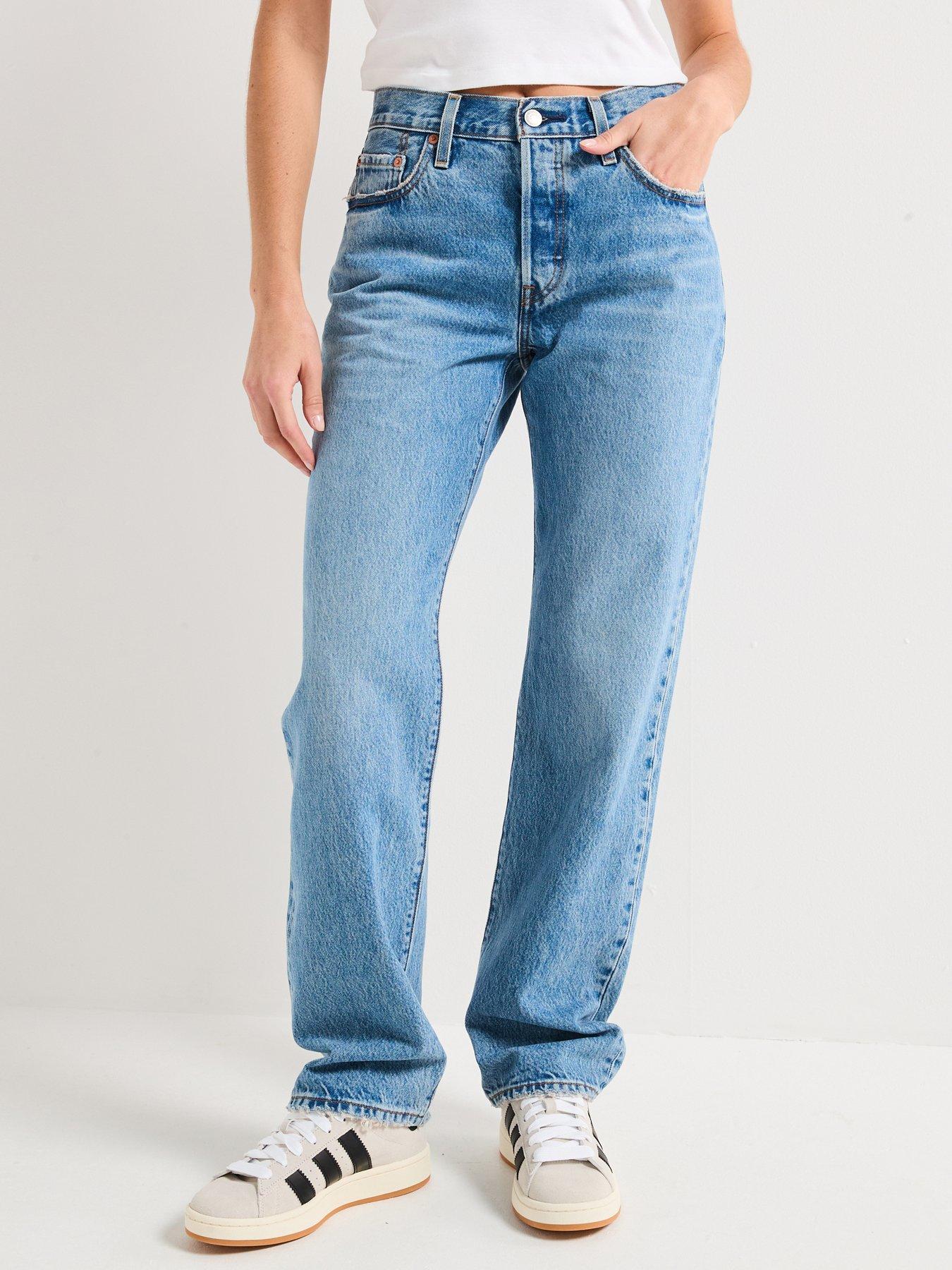 Levi's 501 90s Jeans, Navy, Size 27, Inside Leg 30, Women