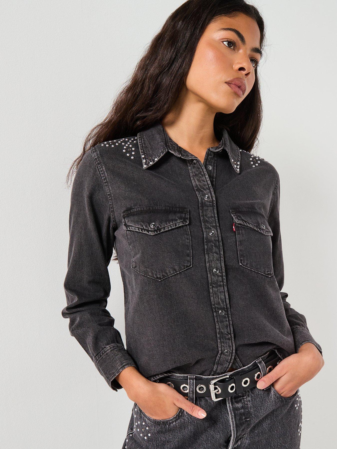 Levi's Essential Western Shirt - Bejewled Western - Black