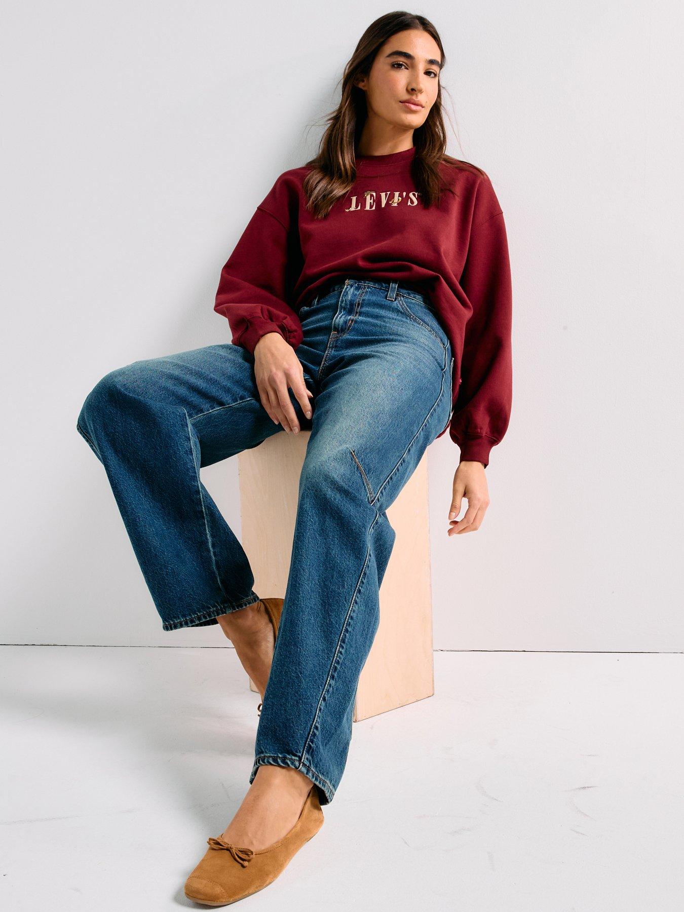 undefined Baggy Dad Barrel Jeans - Most Wanted Navy
