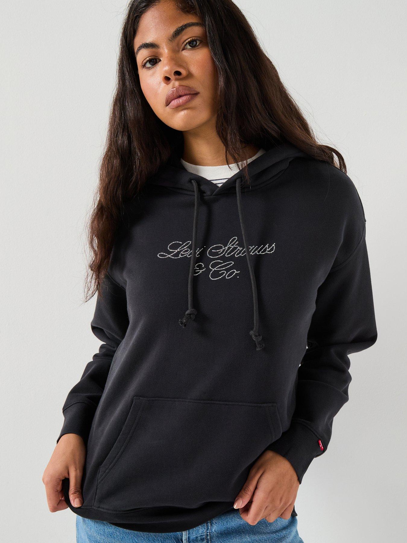 Levi's Graphic Heritage Hoodie, Black, Size Xs, Women