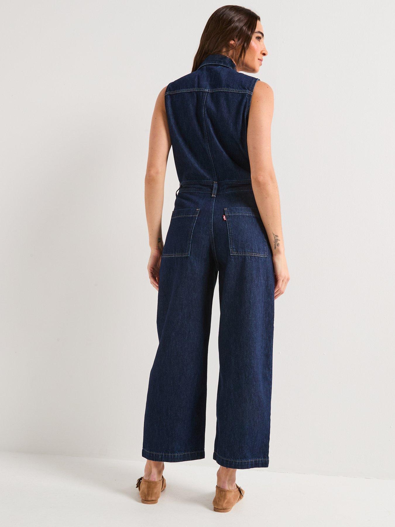 Levi's Sleeveless Jumpsuit Reign Of The Rinse Navy Very