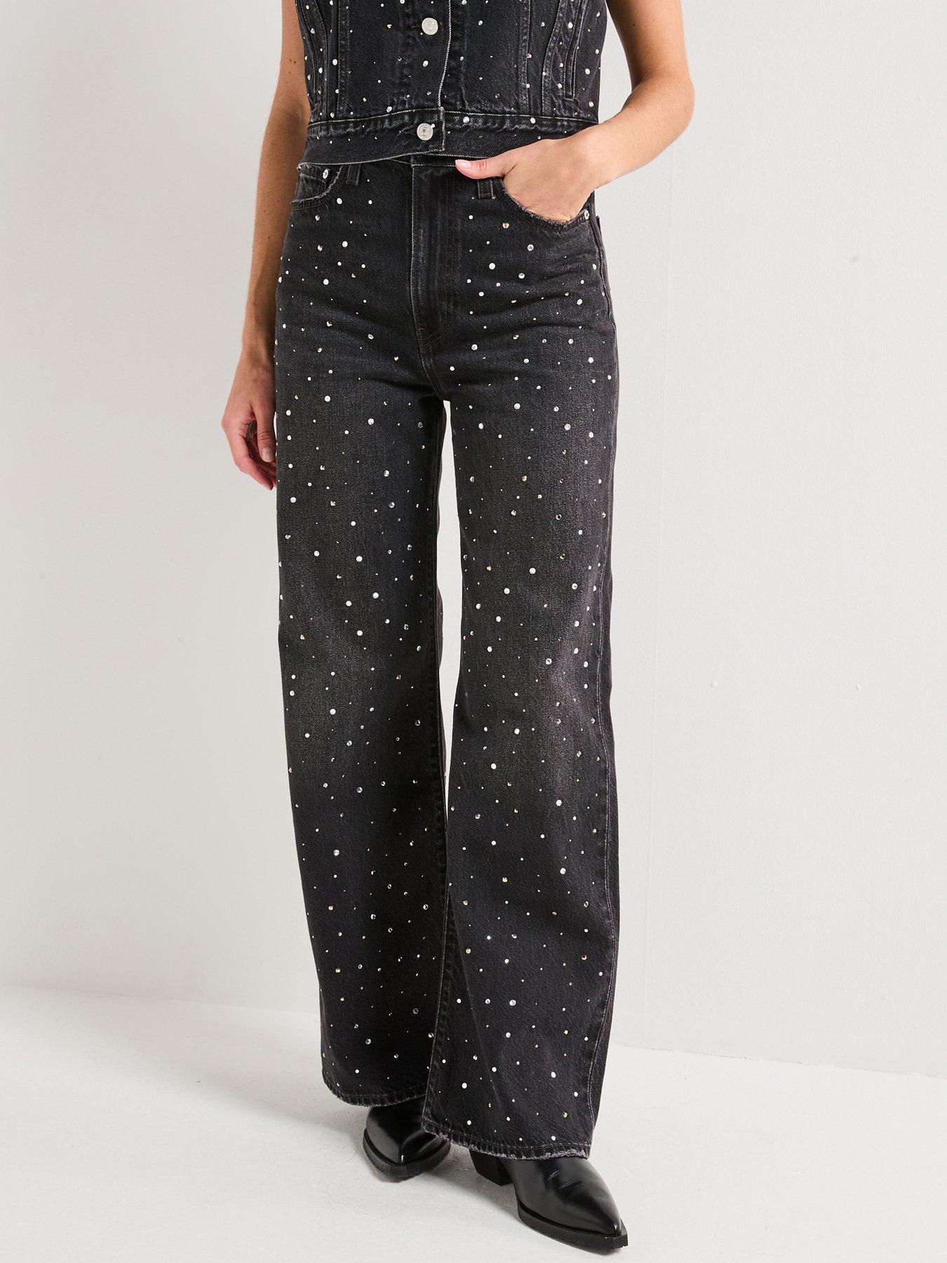 undefined Ribcage Wide Leg - Black