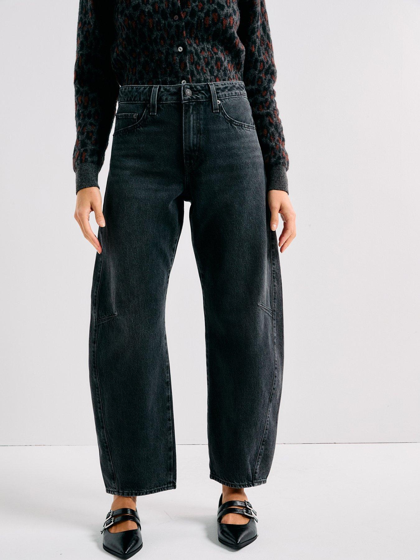 Image 6 of 6 of Levi's Baggy Dad Barrel Jeans - Rebel Edge Black