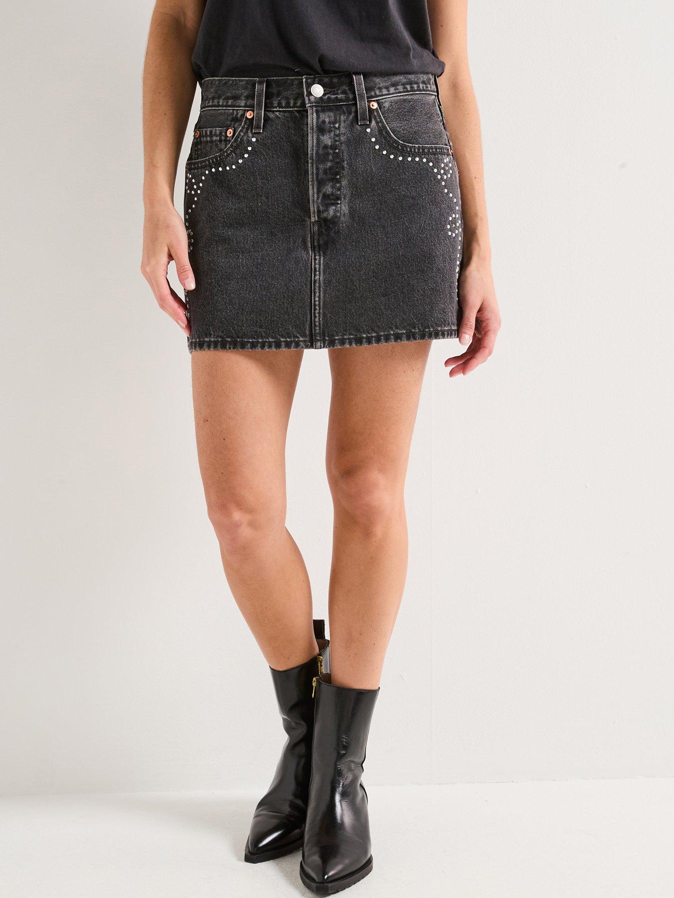 Levi's Icon Skirt, Black, Size 32, Women