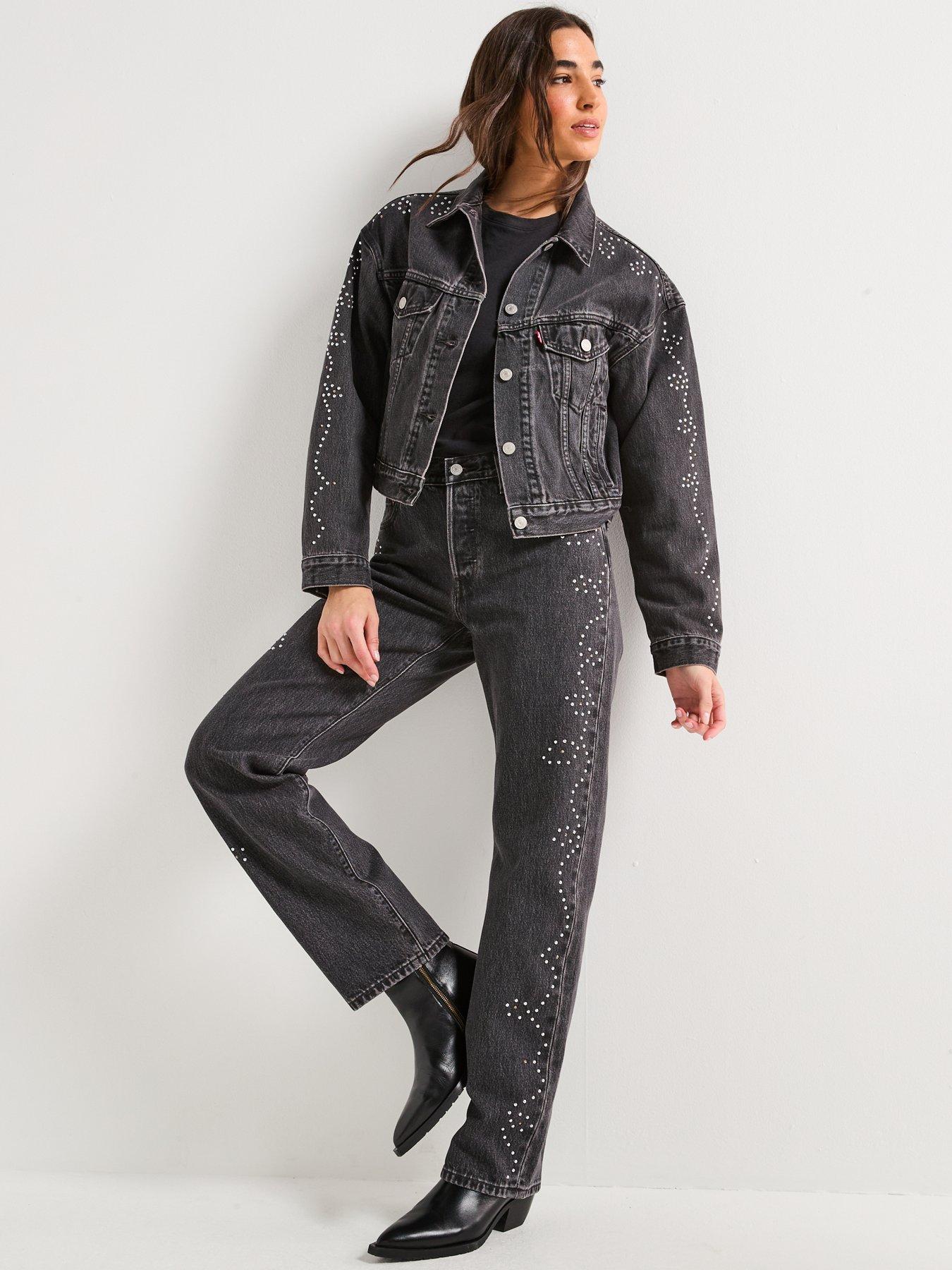 Levi's Shrunken 90s Trucker Jacket - Bejewelled Black | Very