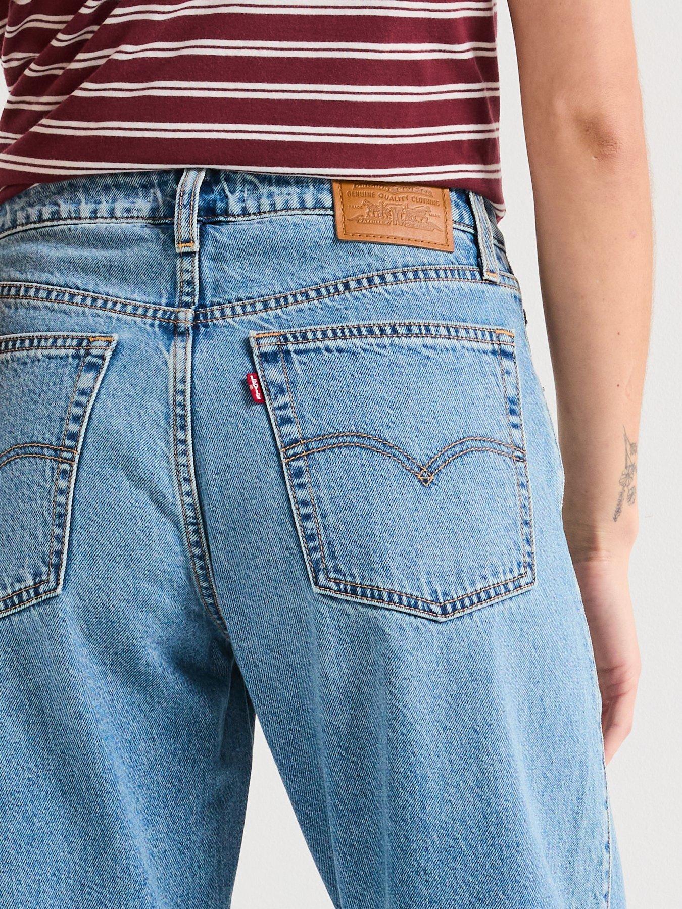 Image 4 of 5 of Levi's Baggy Dad Barrel Jeans - Easy Days Barrel&nbsp;- Blue