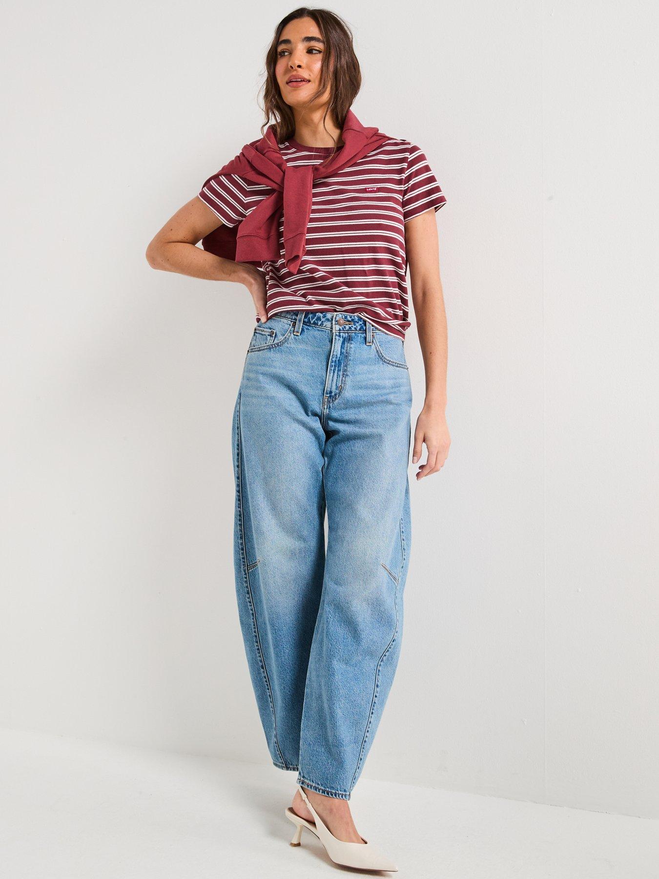 Image 5 of 5 of Levi's Baggy Dad Barrel Jeans - Easy Days Barrel&nbsp;- Blue