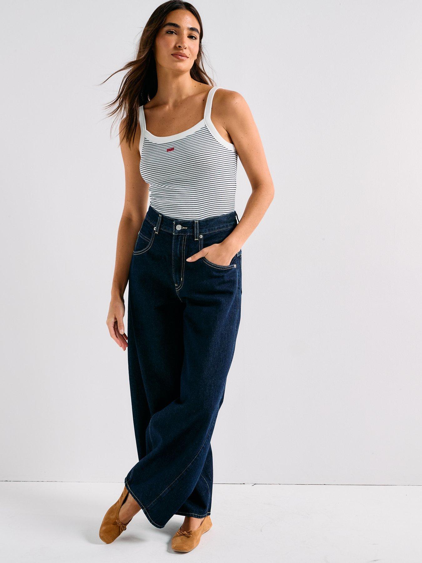 Levi's Super Baggy Barrel Jeans - Shaded View - Navy | Very