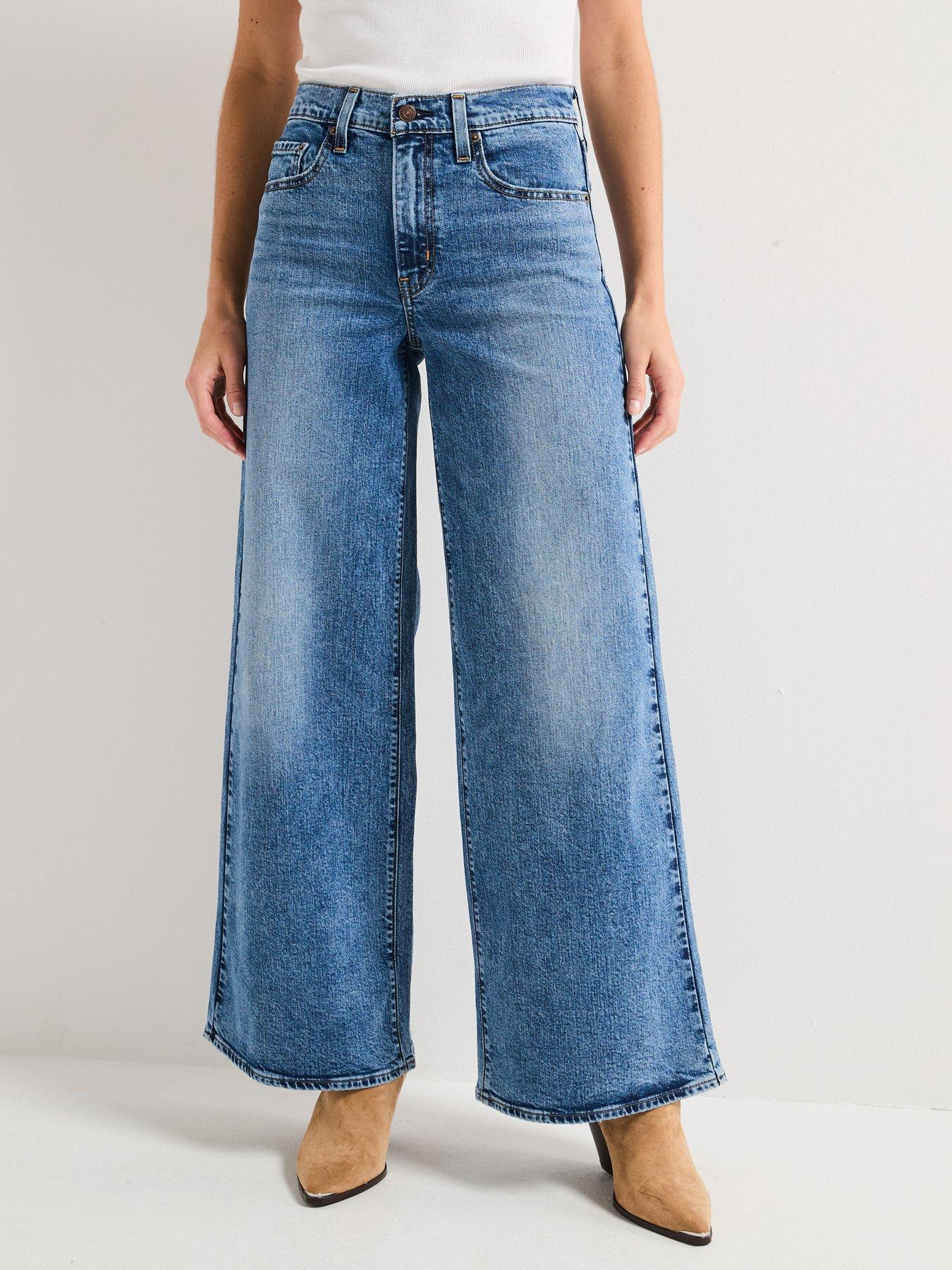 Levi's 728 High Rise Wide Leg Jeans - Sweet Success - Blue