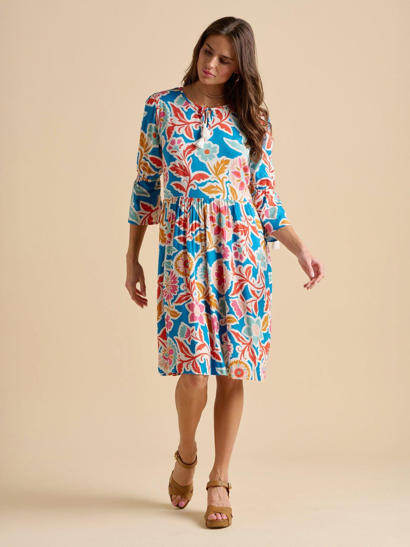 Brakeburn Full Bloom Knee Length Dress - Multi