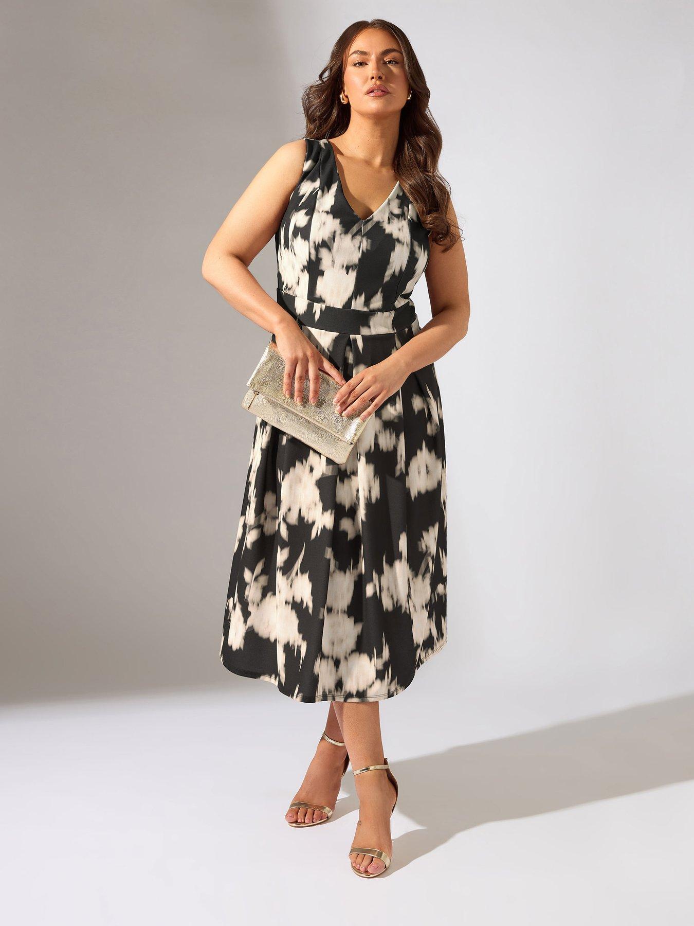 undefined Scuba Crepe Dress - Black