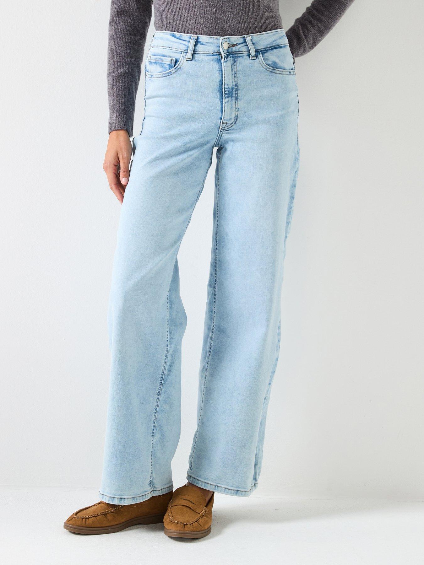 JDY High Waist Wide Leg Jeans - Blue
