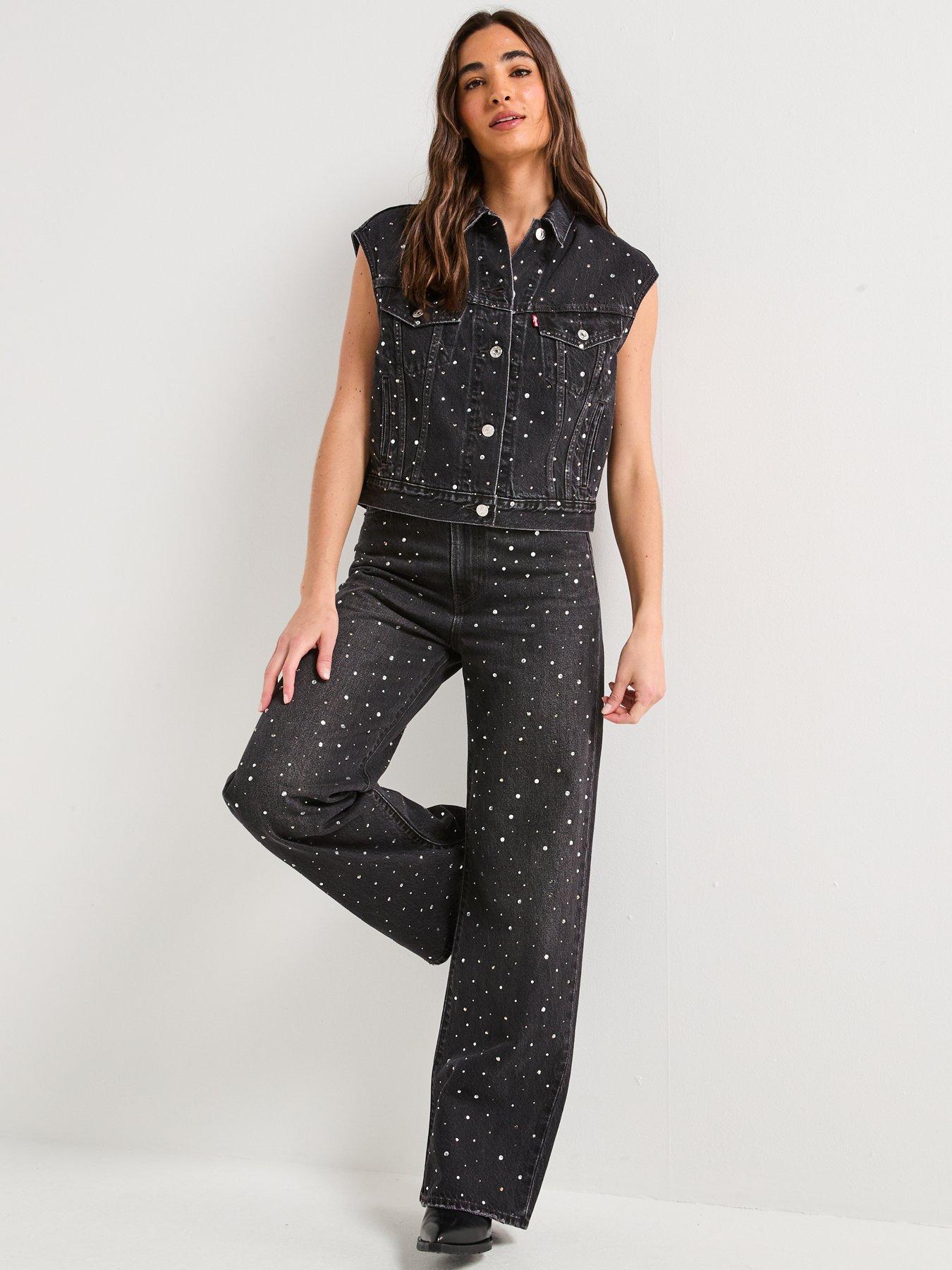 Levi's Dazzle Me Smoke Shrunken 90s Denim Vest - Black | Very
