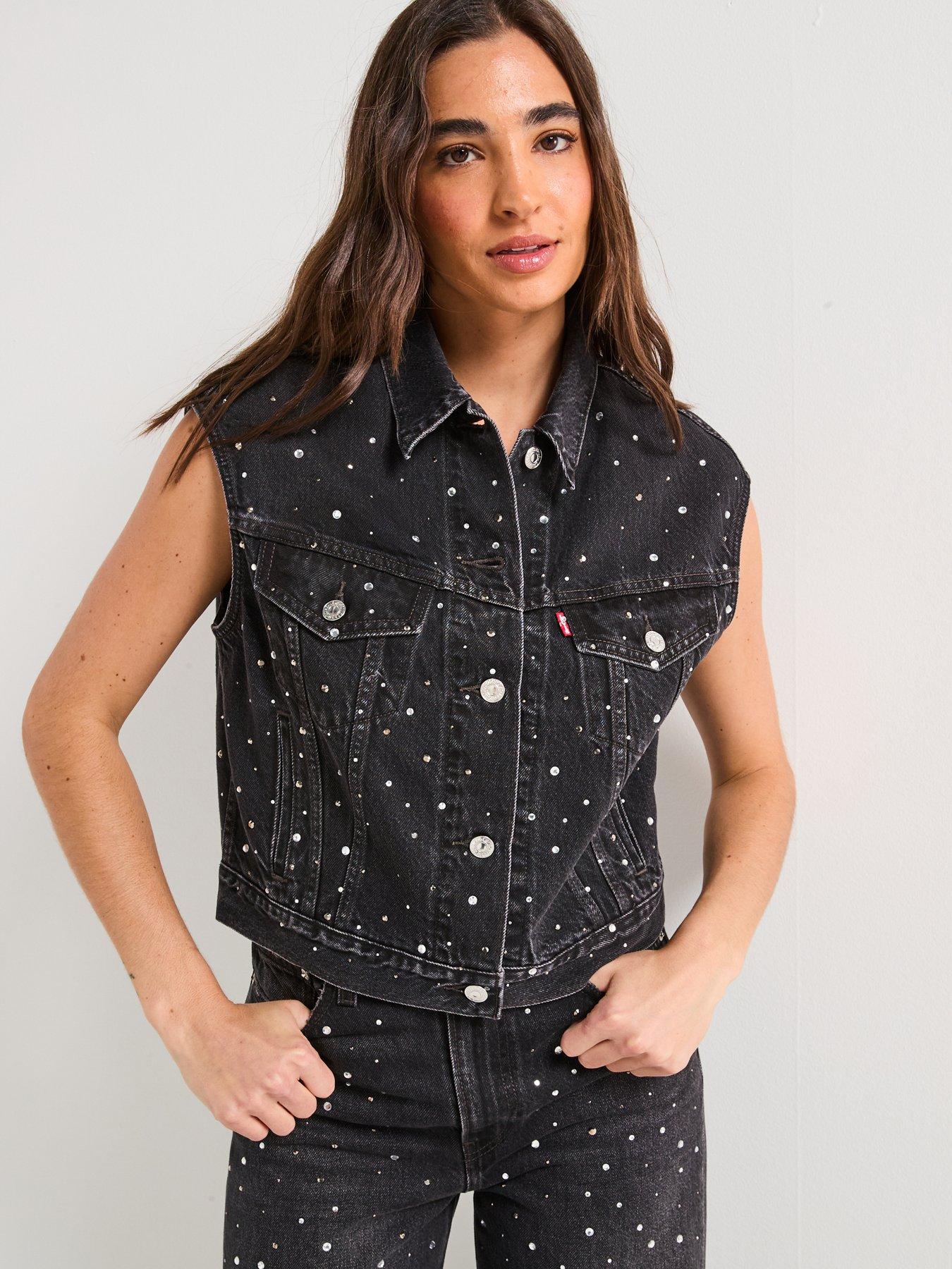 Levi's Dazzle Me Smoke Shrunken 90s Denim Vest - Black | Very