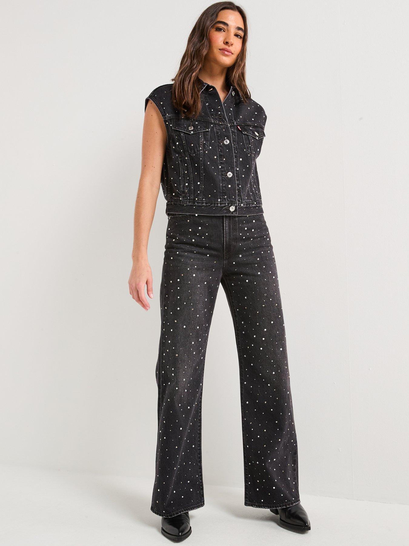 Levi's Shrunken 90s Trucker Vest - Dazzle Me Smoke Vest | Very