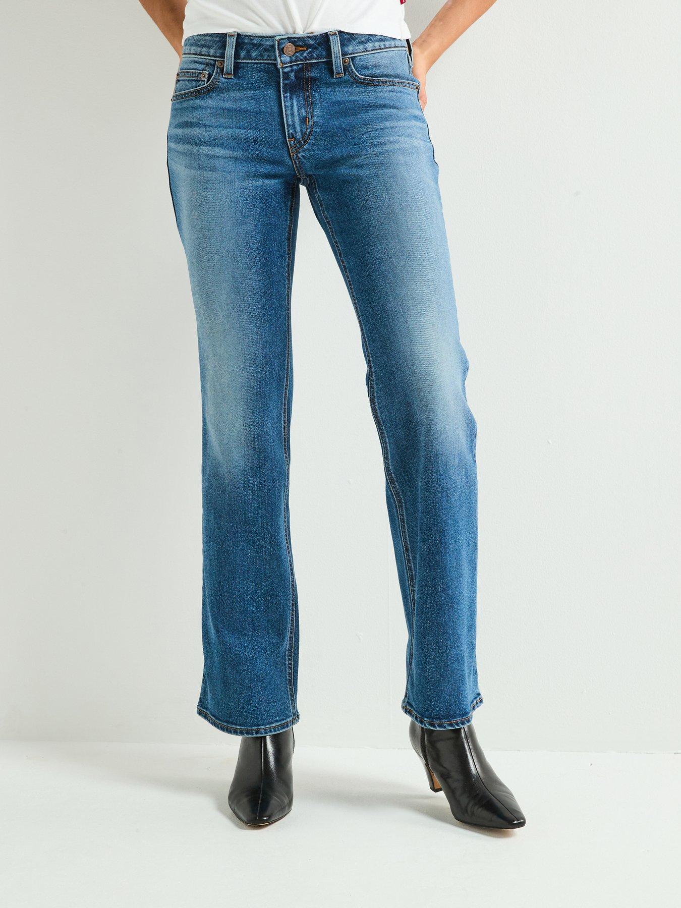 Levi's Superlow Bootcut Jeans, Navy, Size 29, Inside Leg 32, Women