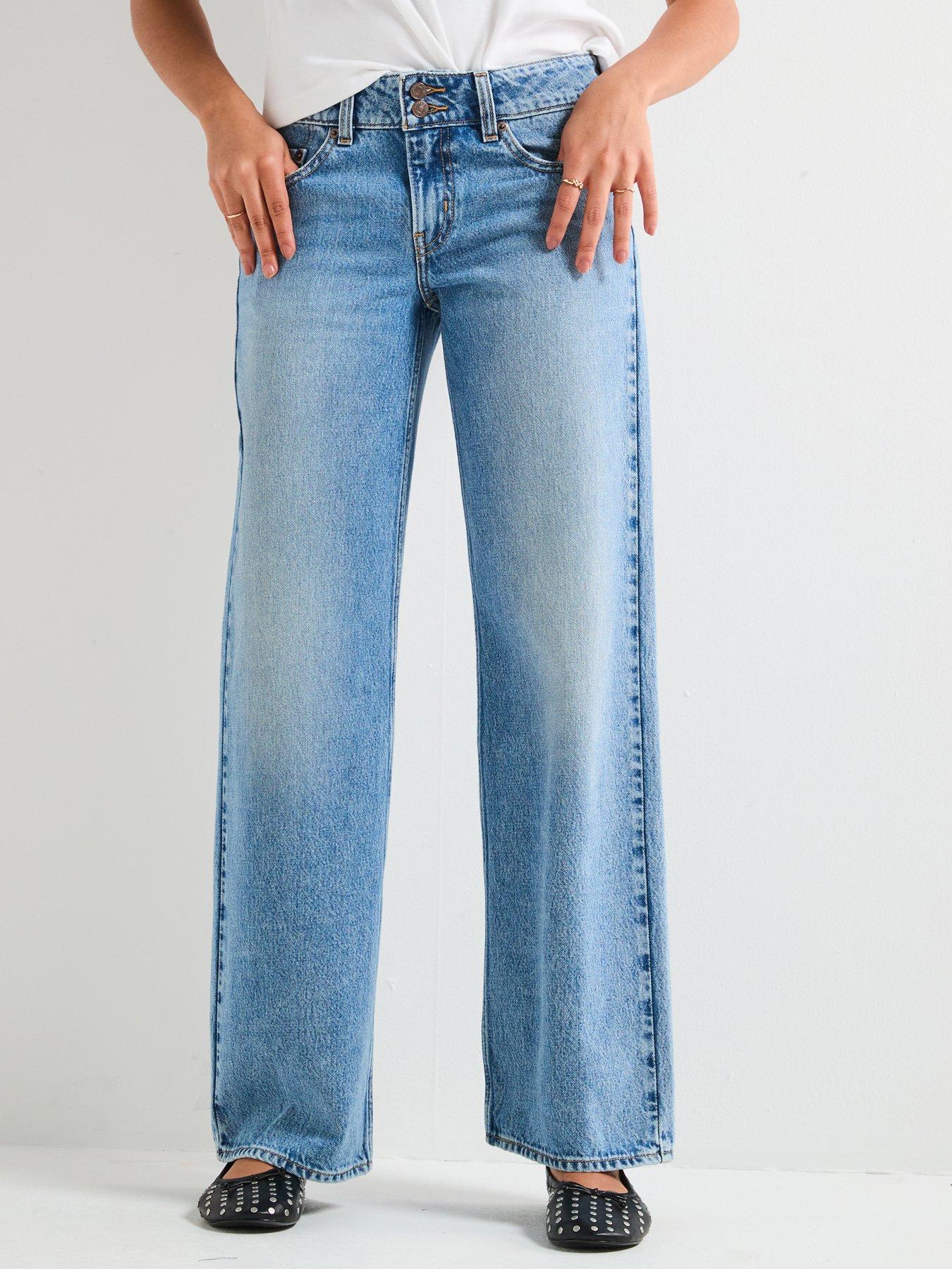 Levi's Superlow Loose Jeans, Blue, Size 26, Inside Leg 32, Women