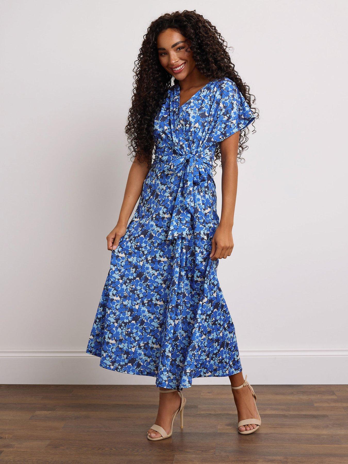 undefined Petite Floral Side Twist Dress