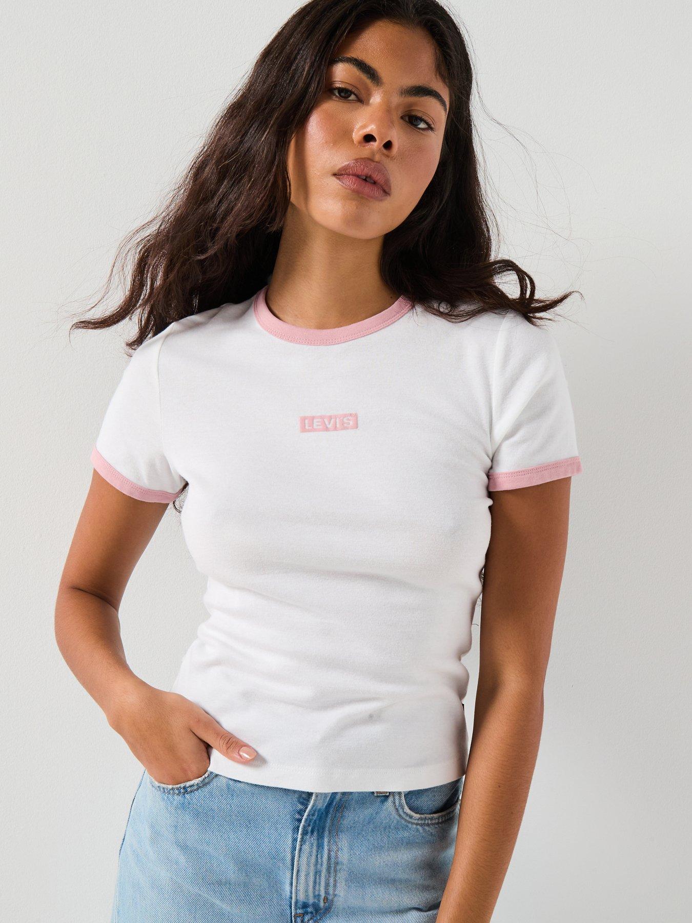 Levi's Graphic Ringer Rickie Tee - Ssnl Box Tab Bright White / Zephyr