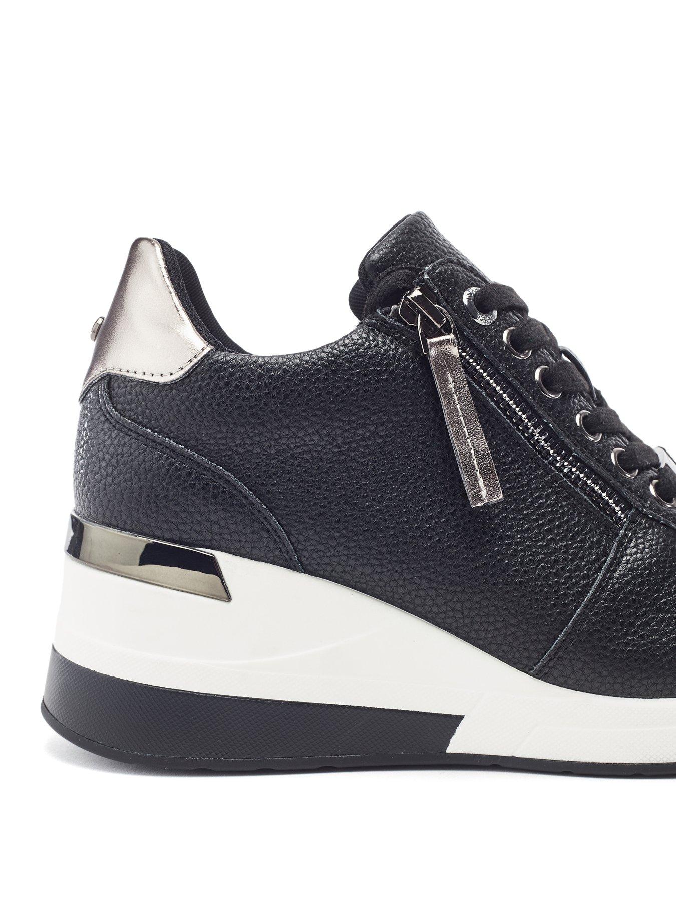Image 4 of 4 of Moda In Pelle Caspia Wedge Trainer - Black