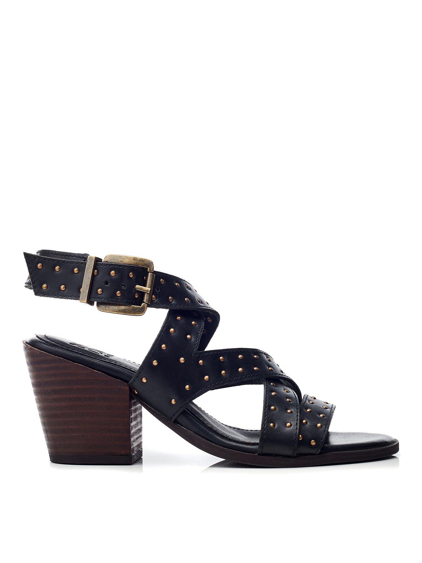 undefined Mayley Stud Western Heeled Sandal - Black