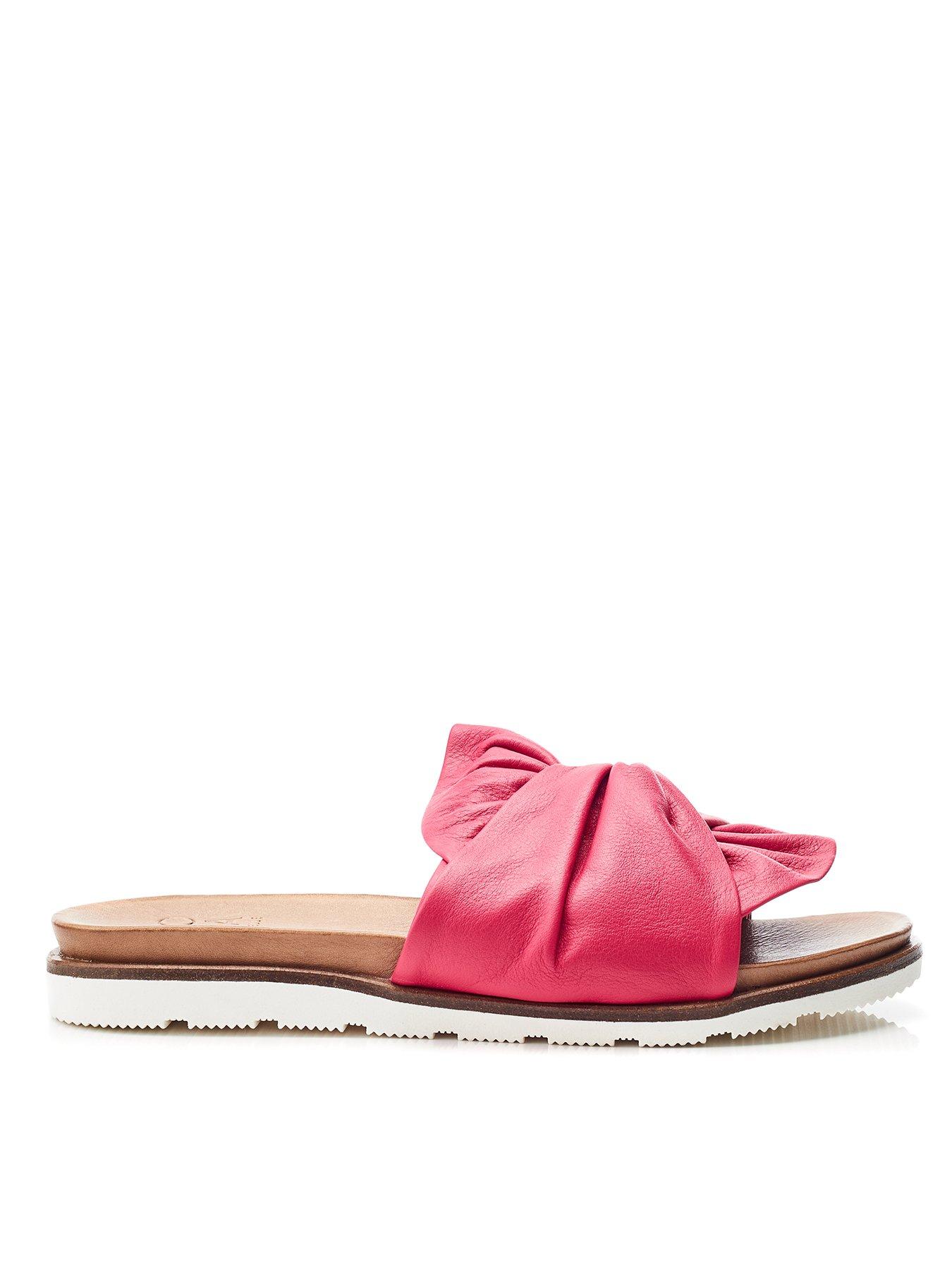 Image 1 of 4 of Moda In Pelle Jemini Twist Leather Sandal - Raspberry