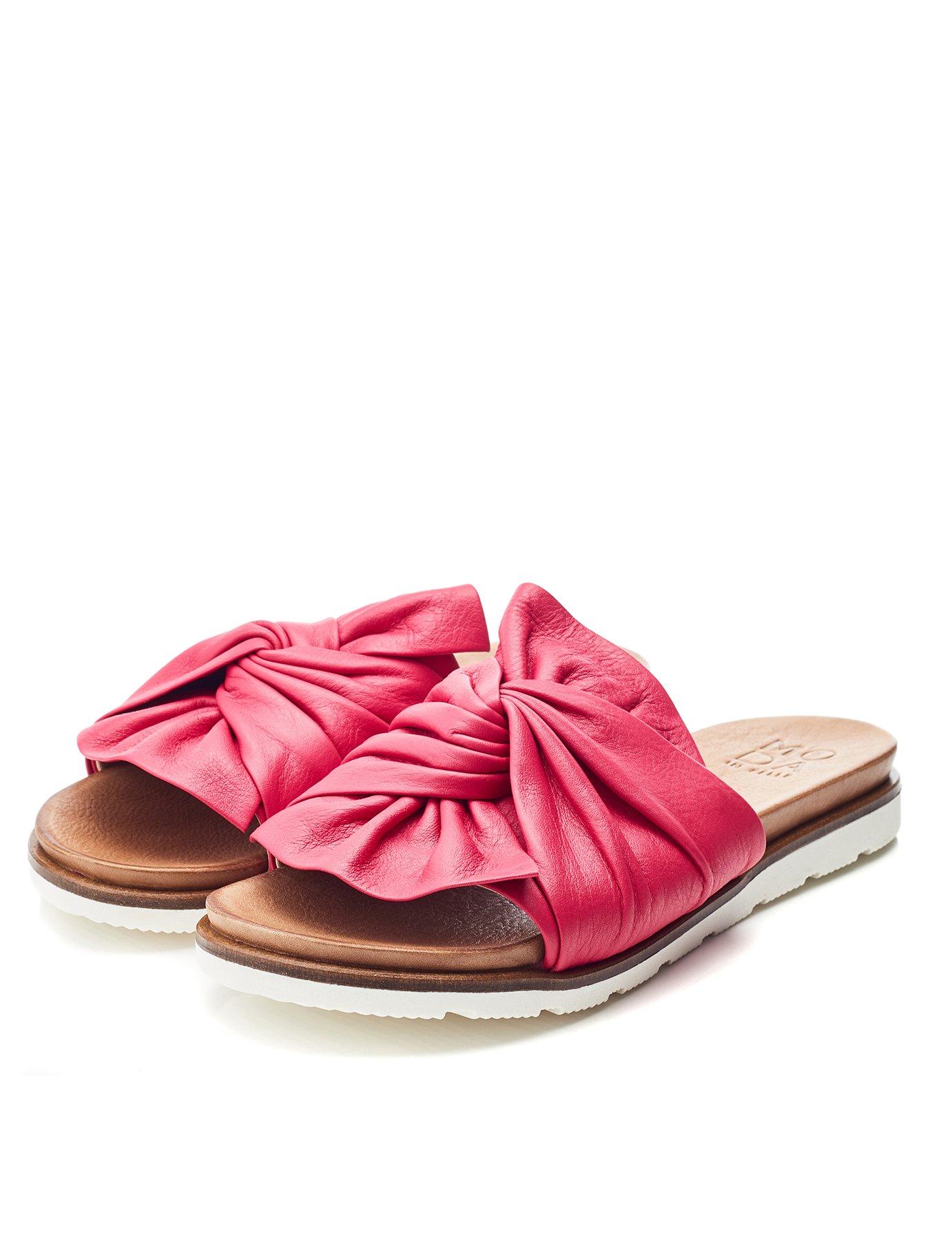Image 2 of 4 of Moda In Pelle Jemini Twist Leather Sandal - Raspberry