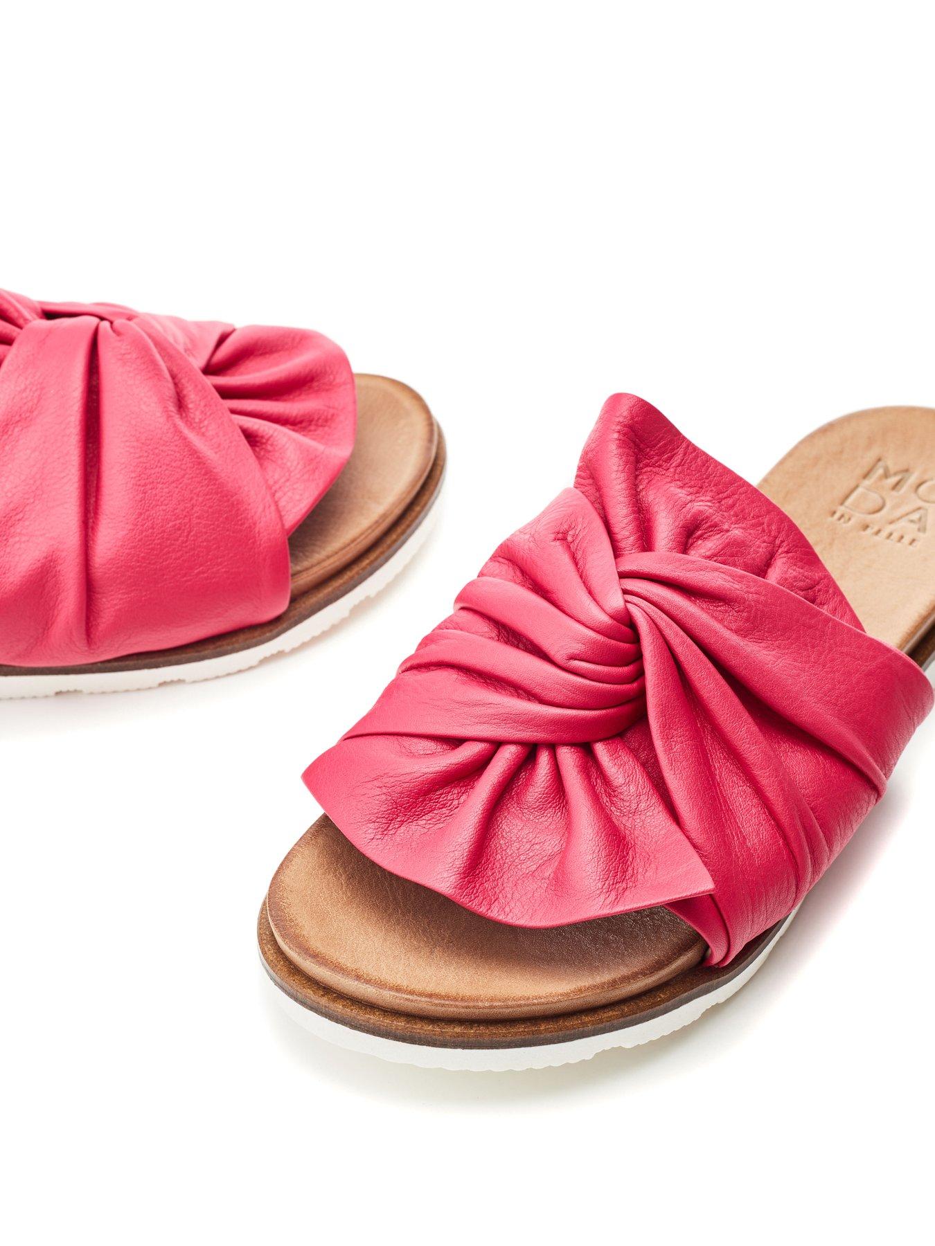 Image 4 of 4 of Moda In Pelle Jemini Twist Leather Sandal - Raspberry