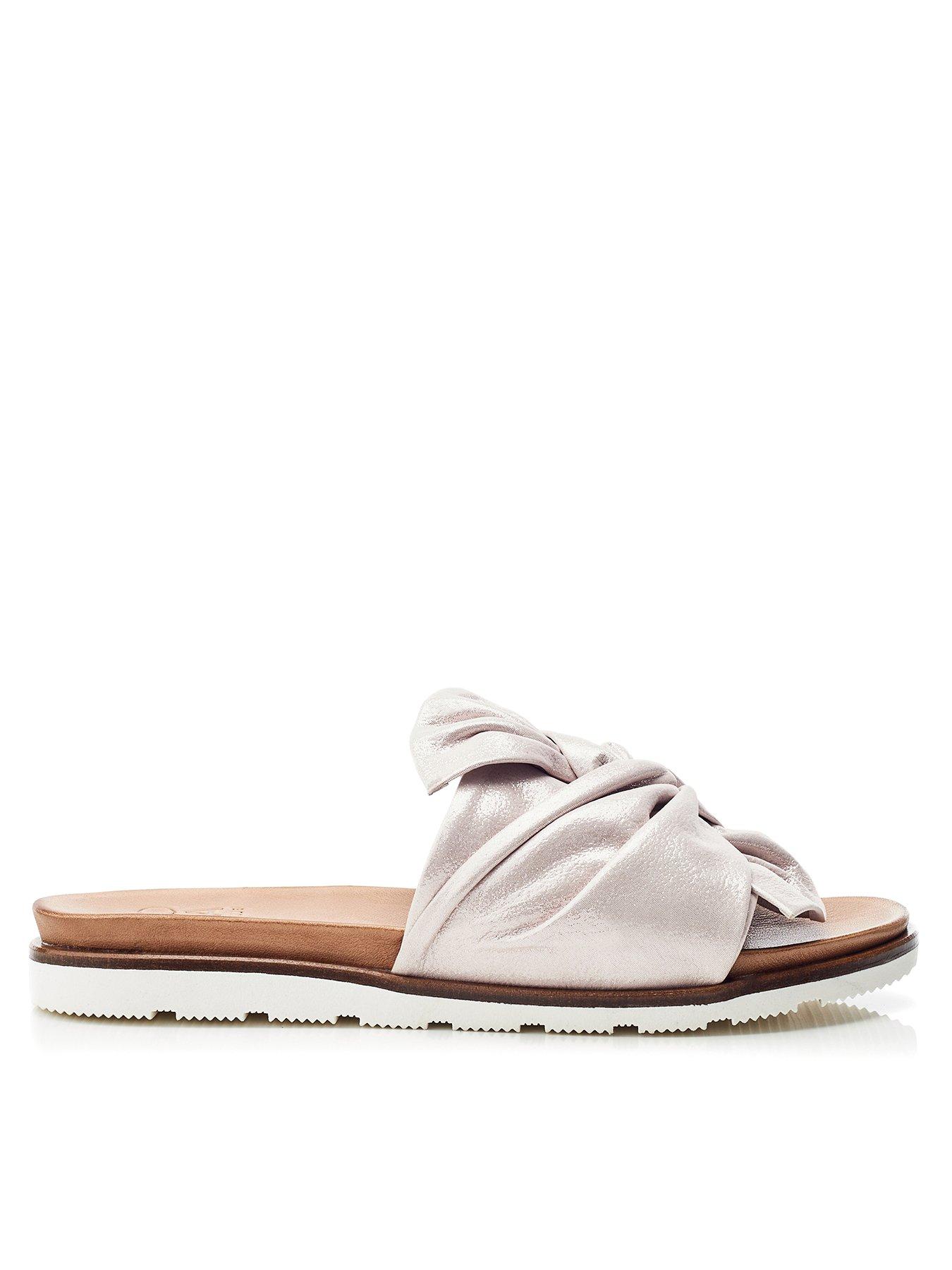 Image 1 of 4 of Moda In Pelle Jemini Twist Leather Sandal - Rose Gold