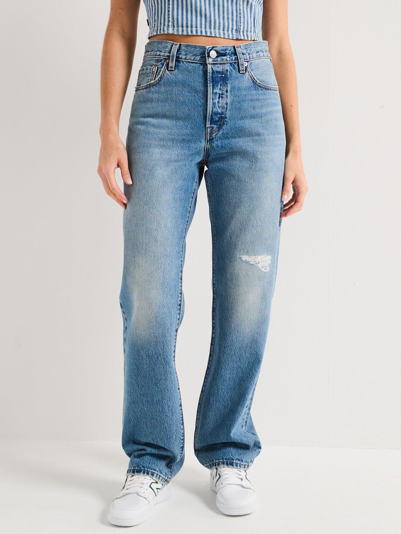 Levi's 501 90s Jeans, Navy, Size 26, Inside Leg 30, Women