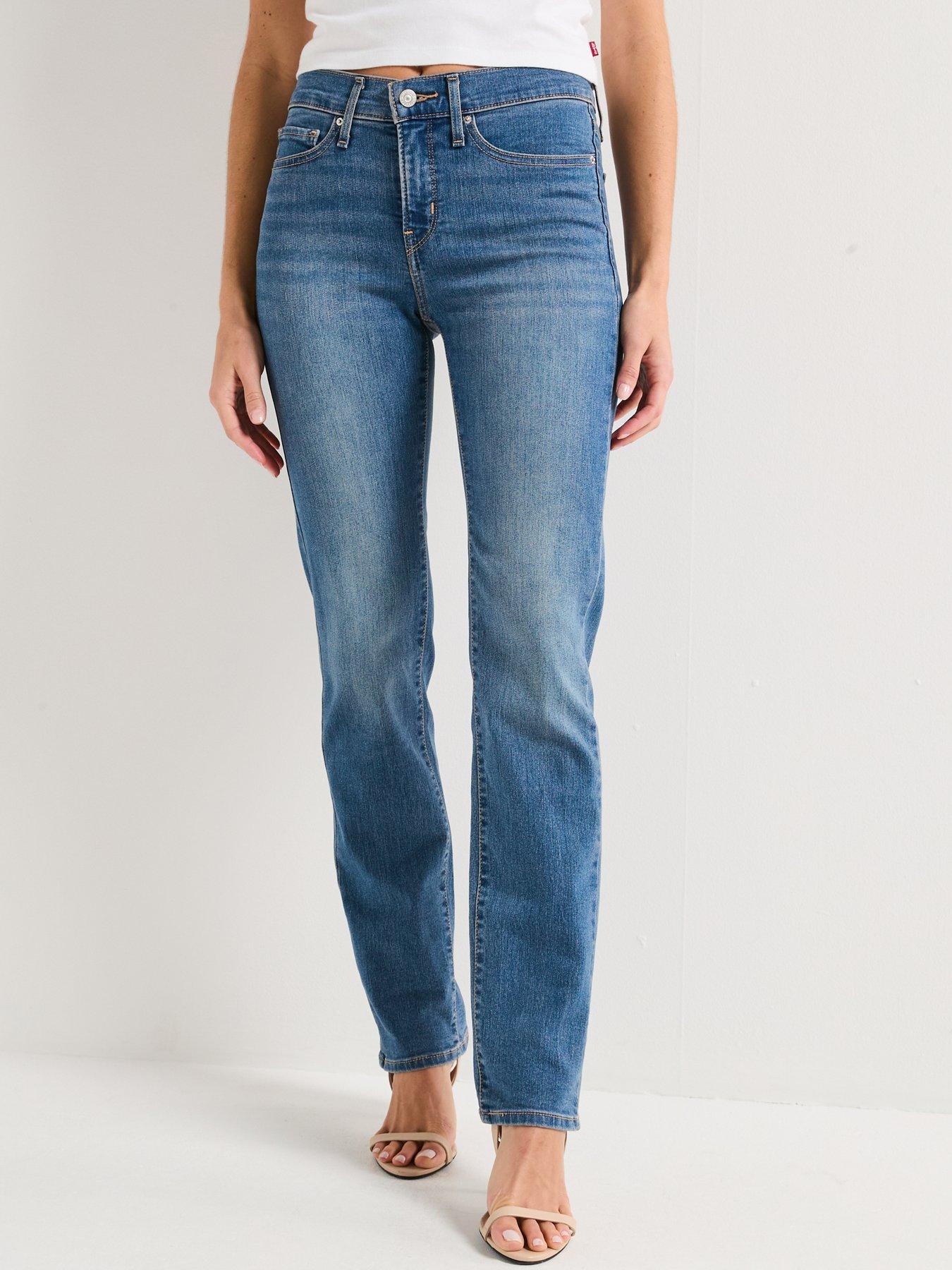 Levi's 314 Shaping Straight Jeans, Blue, Size 26, Inside Leg 32, Women